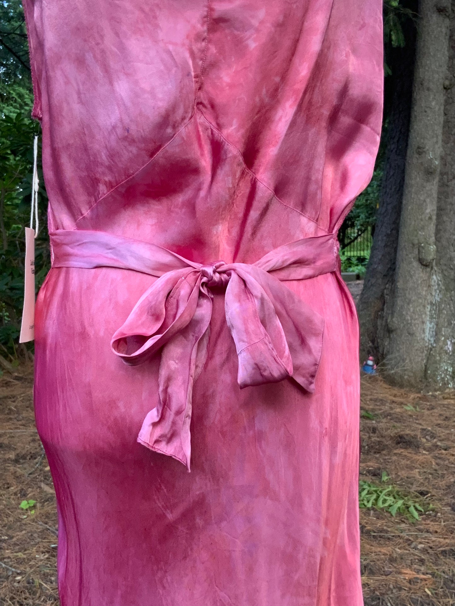 1930s Hand Dyed Pink Satin Nightgown | Floral Lace Nightgown | Bias Cut Boudoir Gown | Romantic Lingerie | Old Hollywood Glamour
-30BJ
