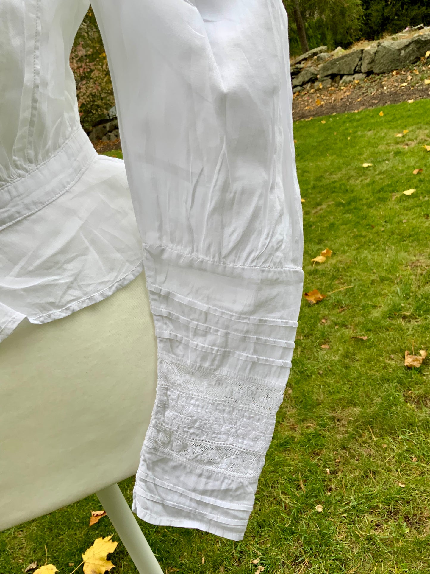 Edwardian White Cotton & Lace Shirtwaist (1905–1912) |ED34