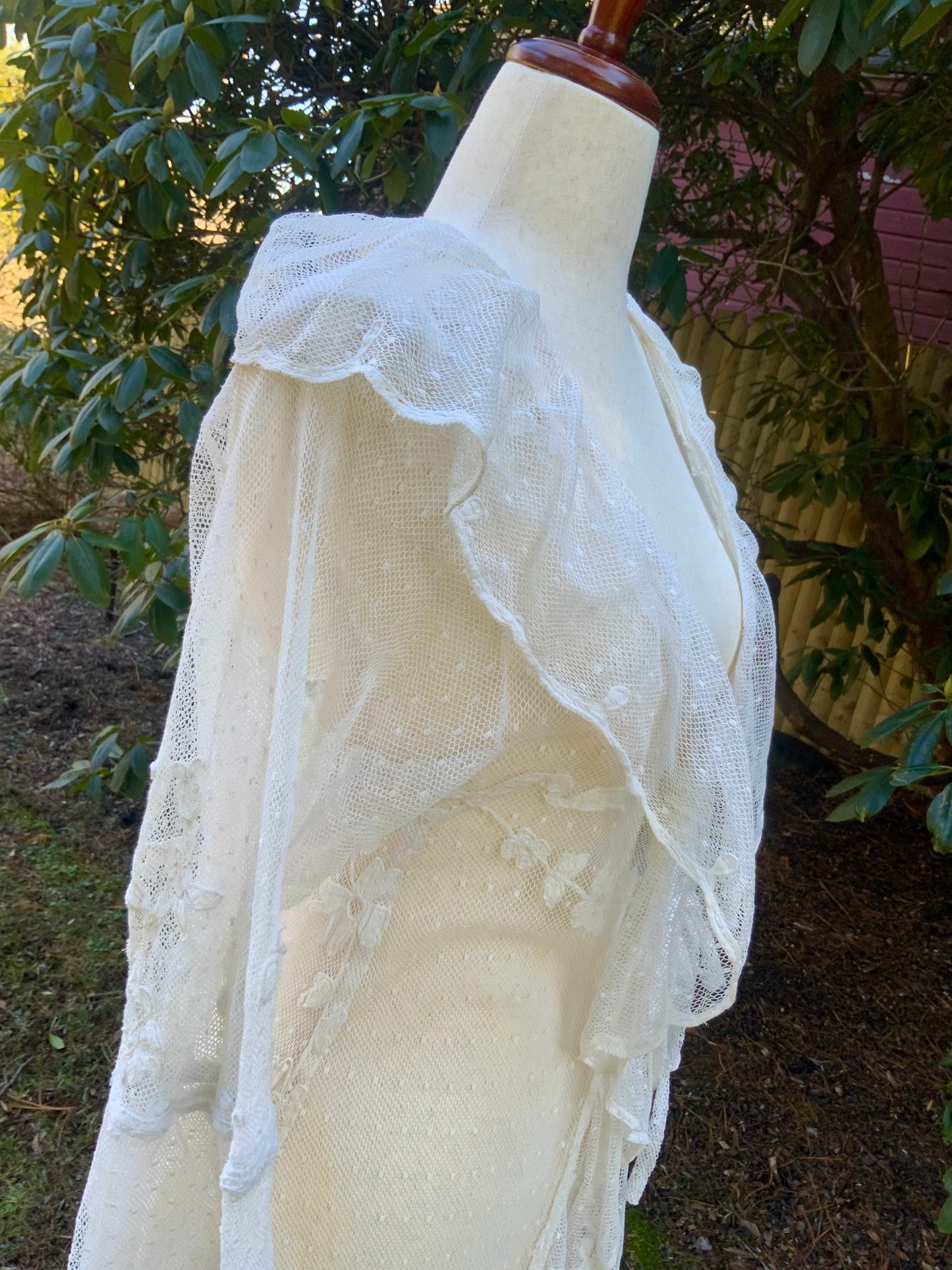 Museum-Quality Edwardian Lace Ceremonial Lingerie Tunic, Circa 1900–1910-ED30