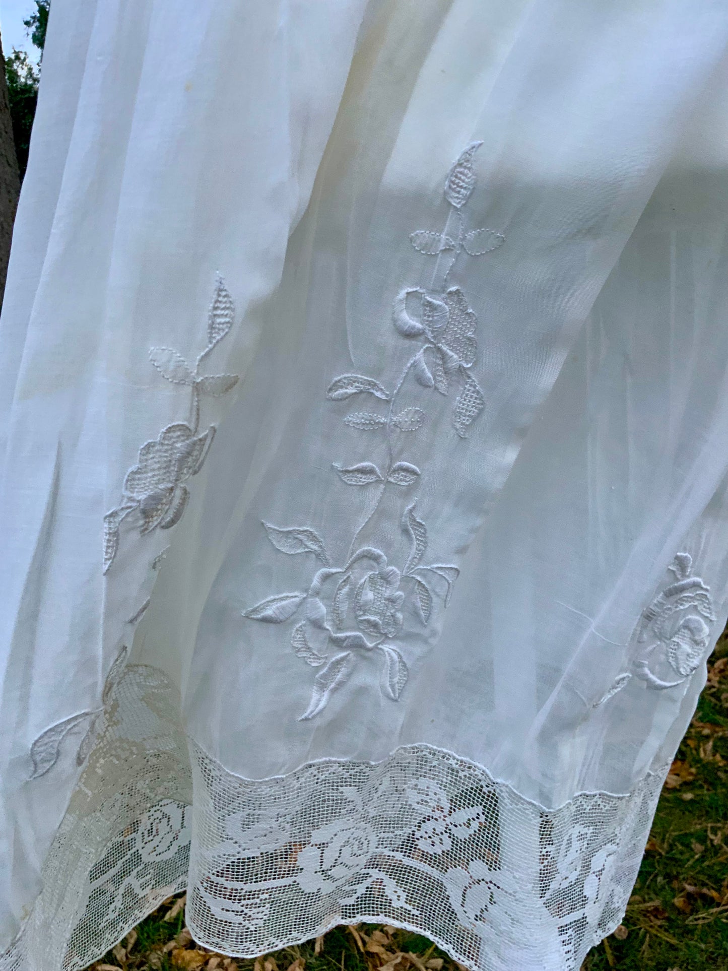 Edwardian Tea Dress in with Handmade Lace & Embroidery | c.1905–1915 - ED30