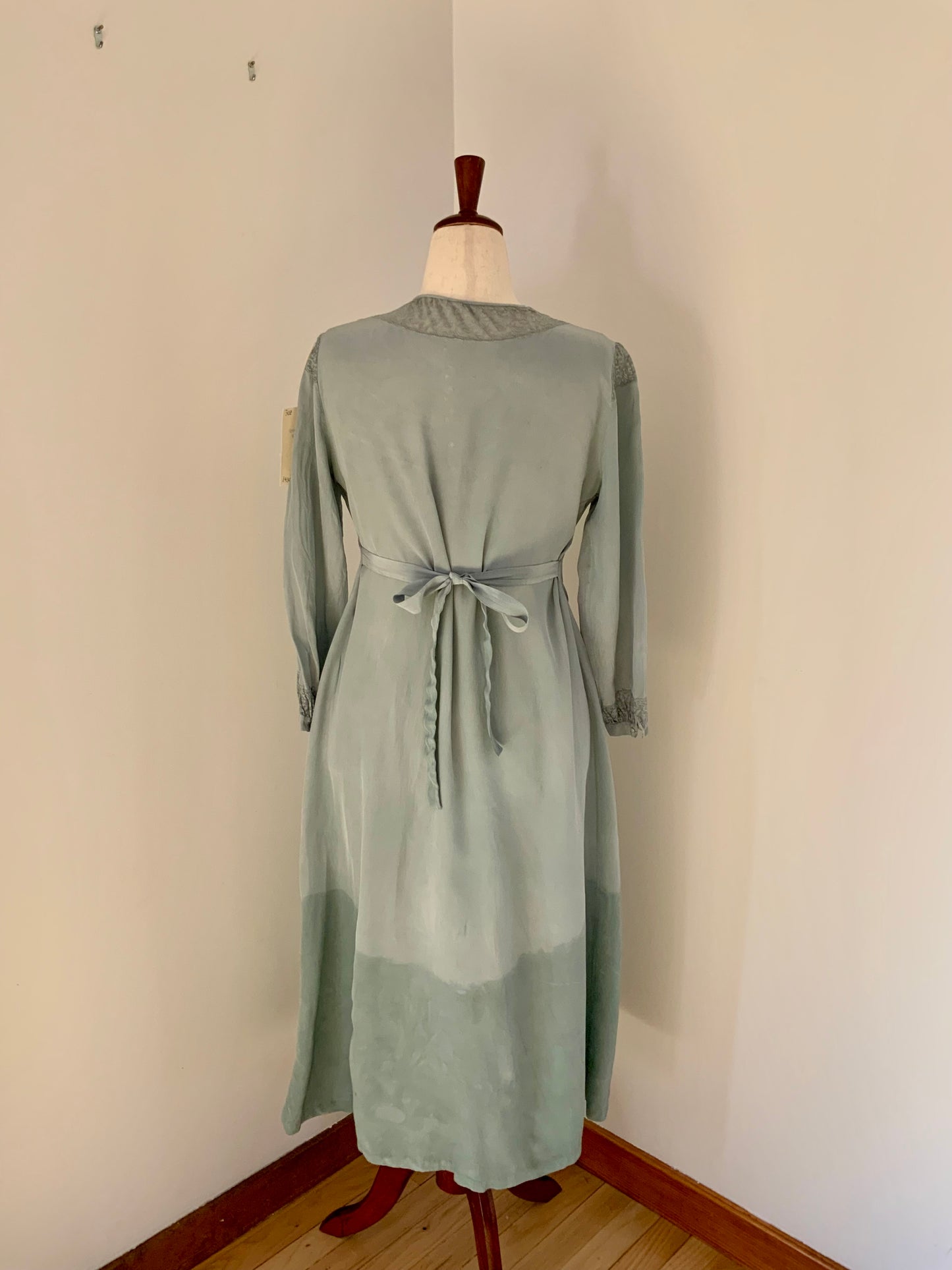 Hand Dyed Vintage Sheer Nightgown Dress – Sage Green Ombré – Lace Detail – One of a Kind
- 30Z