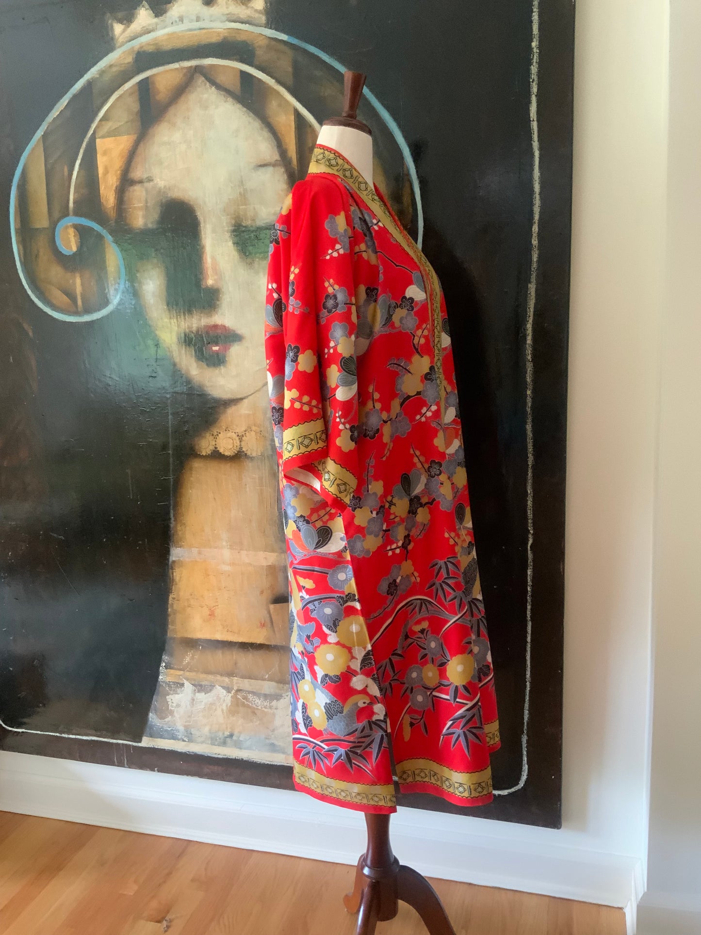 Shirokiya Silk Robe - Made in Japan - 60s - 60K