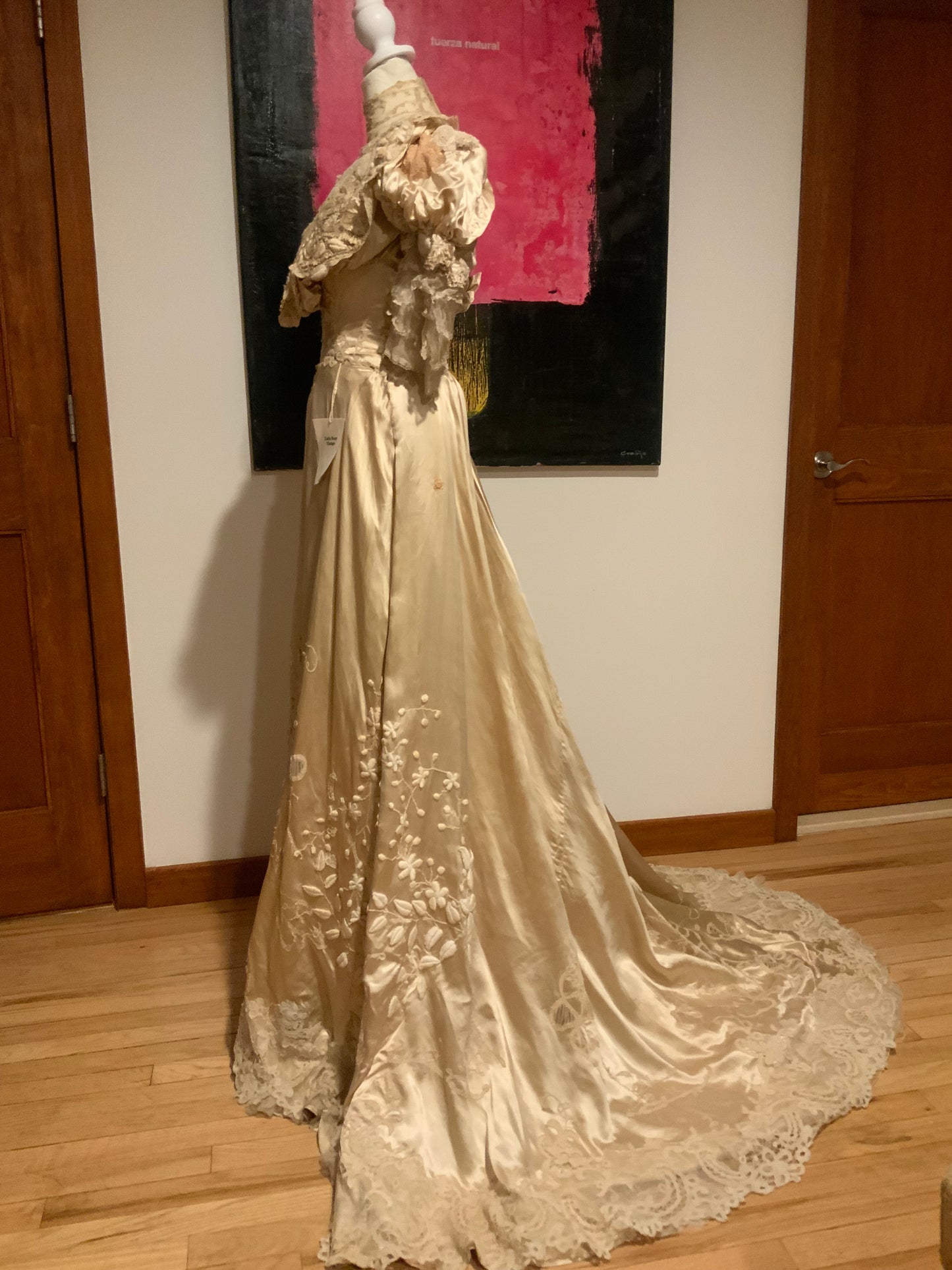 Victorian Silk Wedding Gown - 1890 - VI8