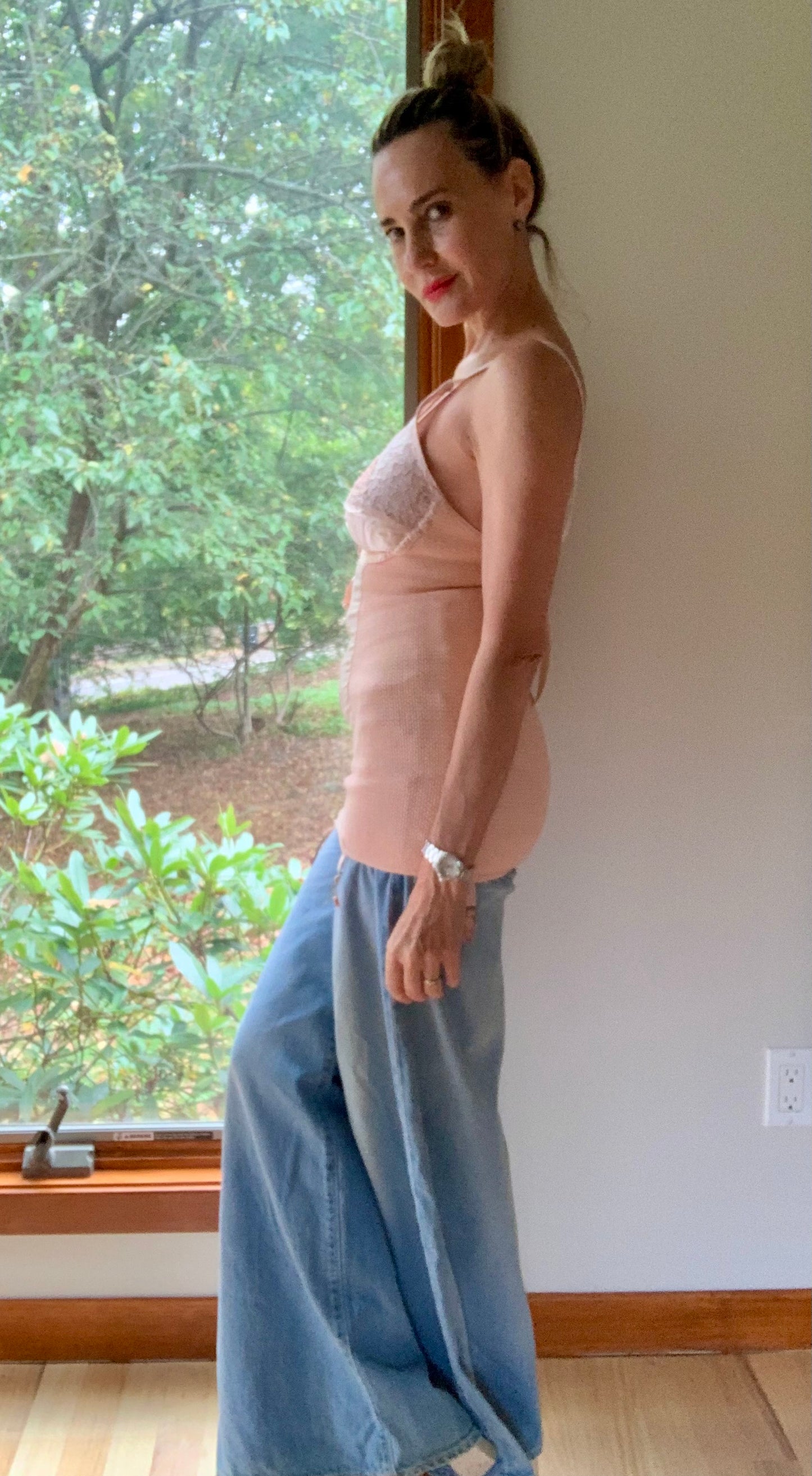 Vintage Corselet Girdle / Peach / Shaping Lingerie - Late 40s - 40AL corset