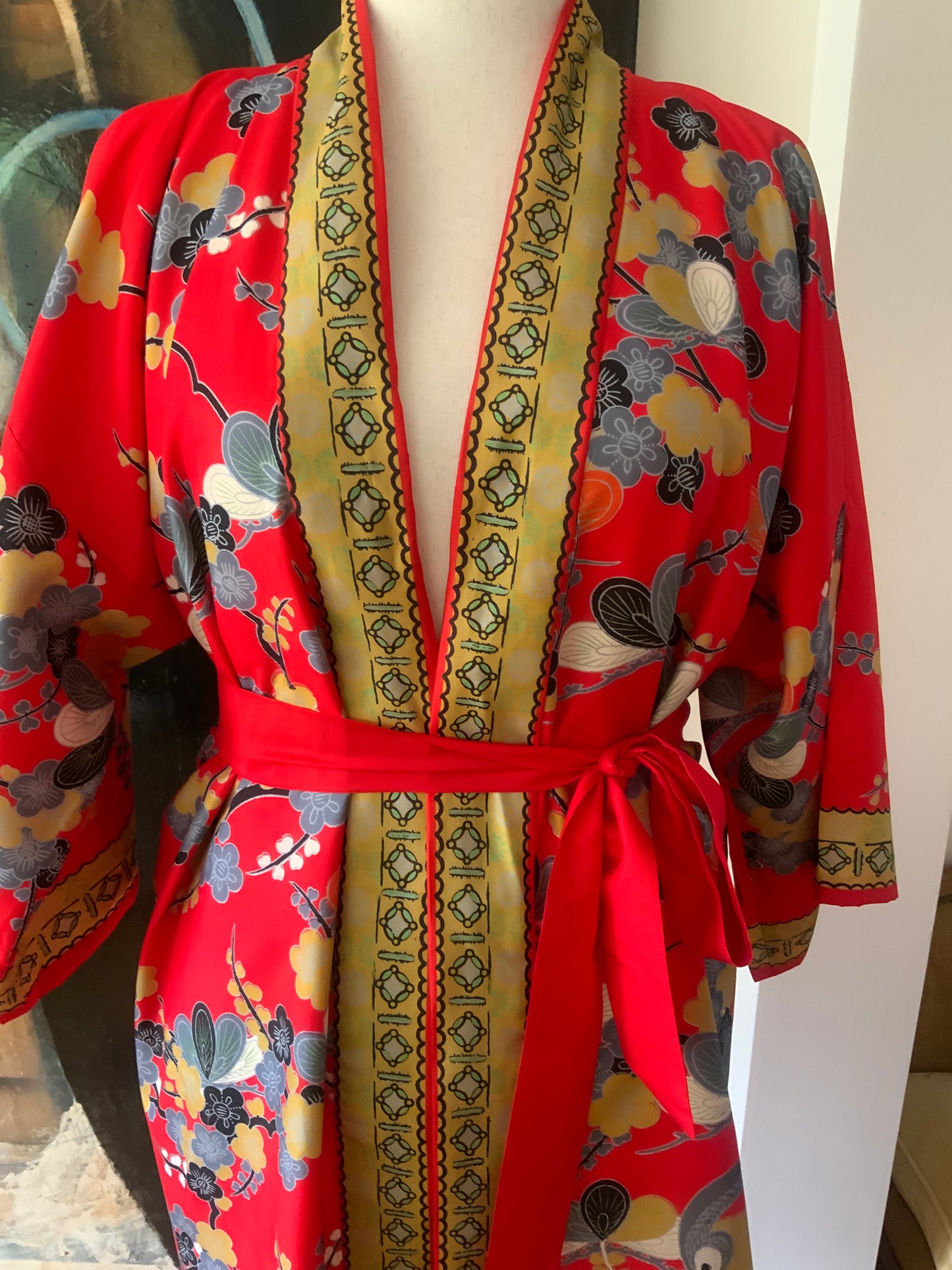 Shirokiya Silk Robe - Made in Japan - 60s - 60K