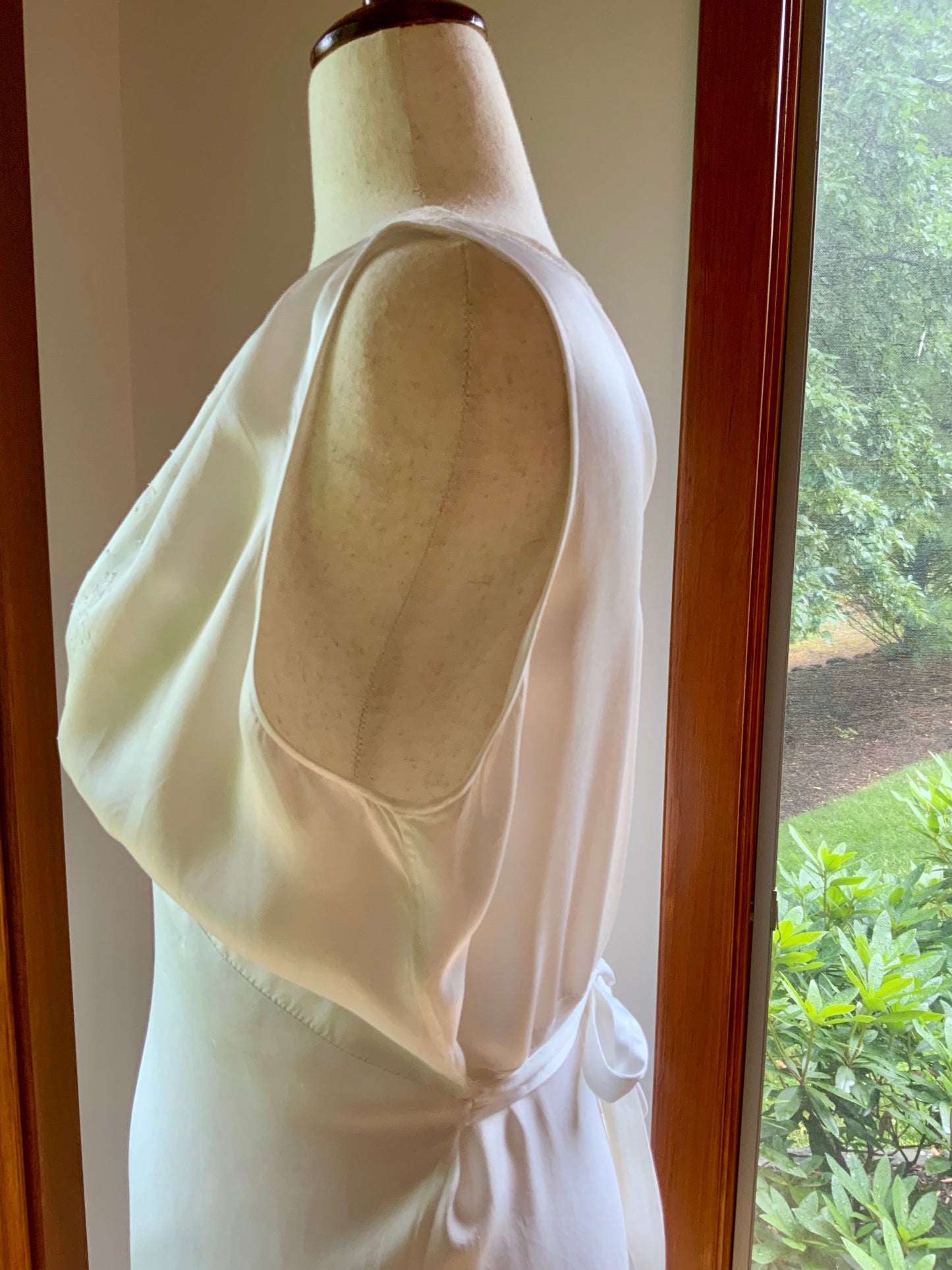 1930s Bridal Nightgown | Embroidered Bias Cut Boudoir Gown | Ivory Wedding Lingerie-30DI