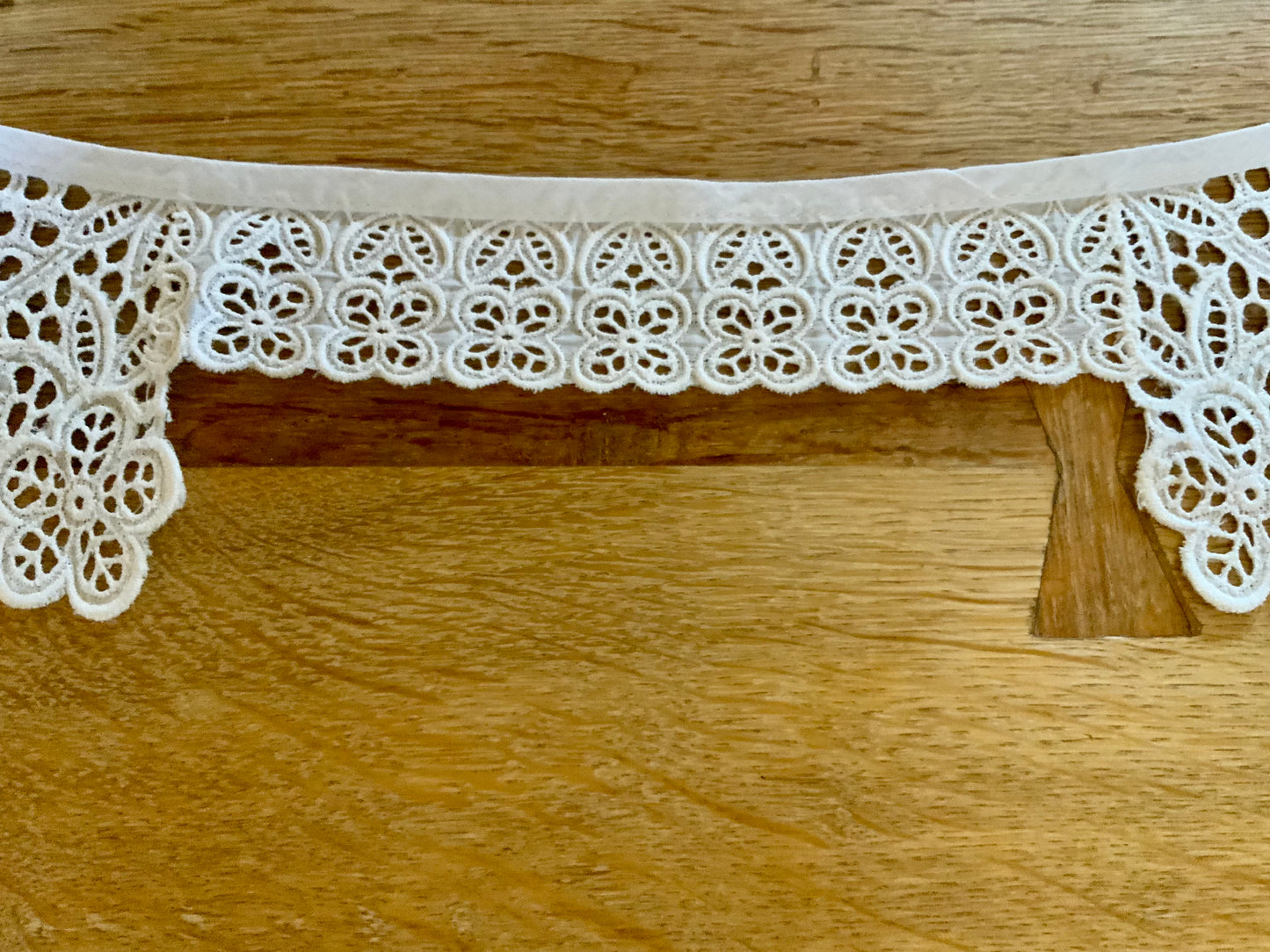 Antique Lace Collar Edwardian Floral Cutwork Collar Handmade Cotton Statement Collar