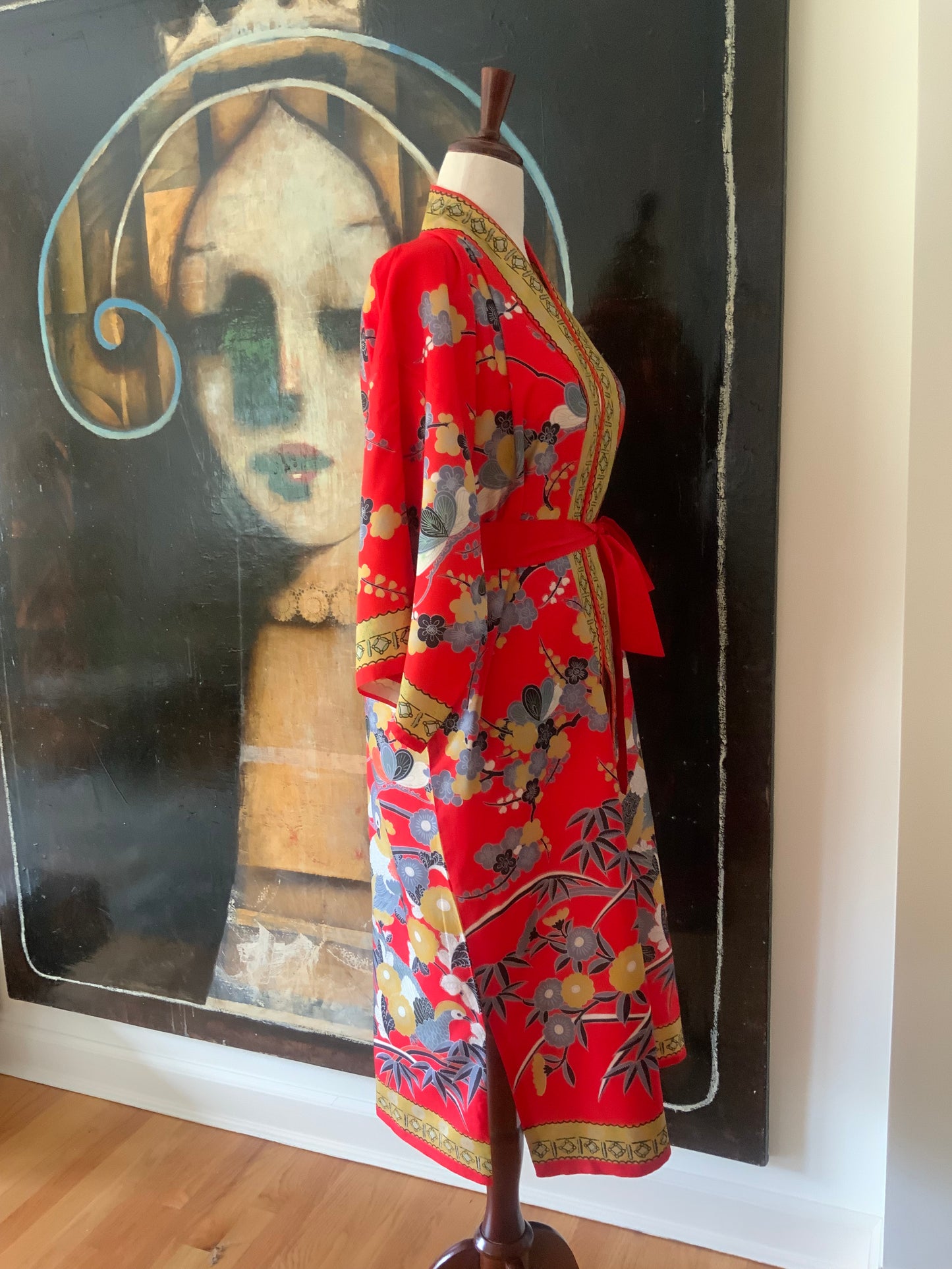 Shirokiya Silk Robe - Made in Japan - 60s - 60K