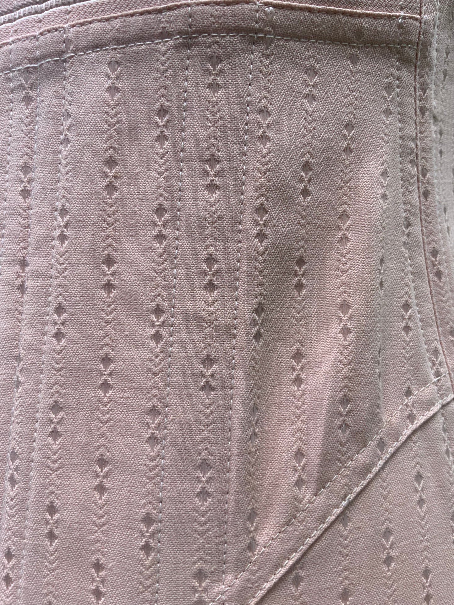 Rare 1920s Rengo Crown Corset Co. Corset Girdle | Pink Cotton & Rayon with Lace Back | Excellent Condition - 20AO