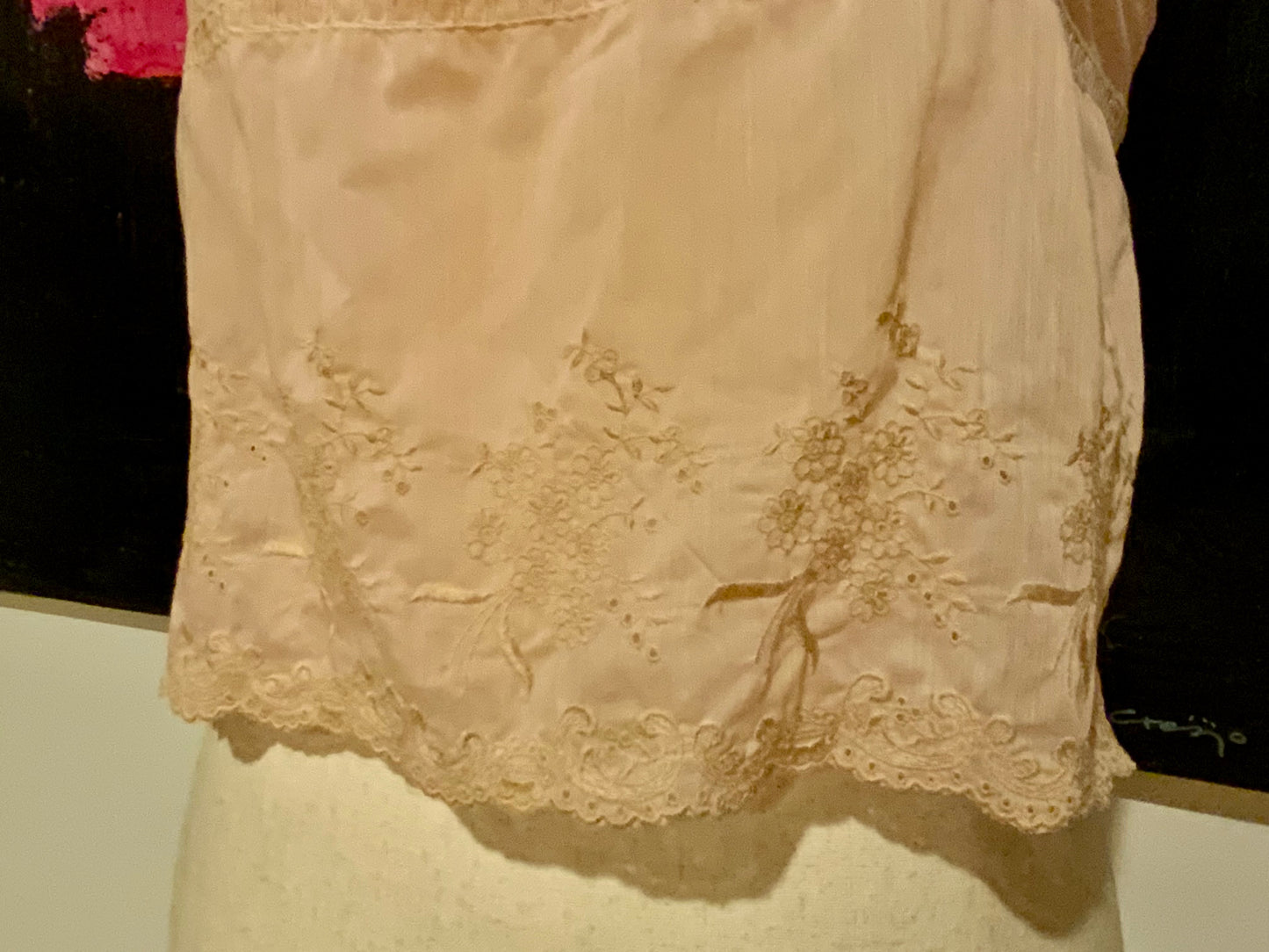 Edwardian Silk Camisole Corset Cover c.1905–1915 | Antique Embroidered Lingerie Top | Belle Époque Undergarment-ED48