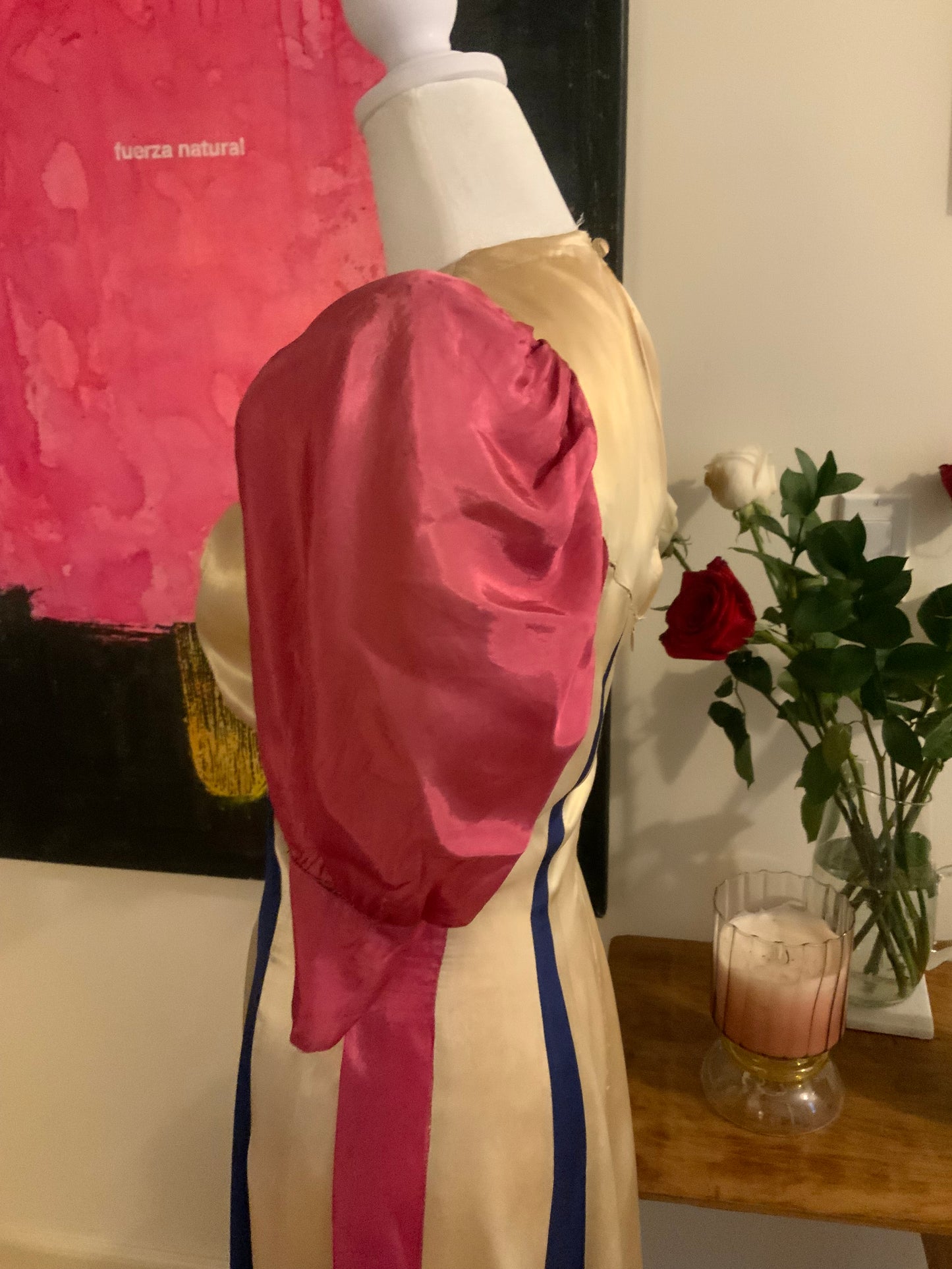 RARE Satin Evening Dress - 30s Early 40s - 30AG