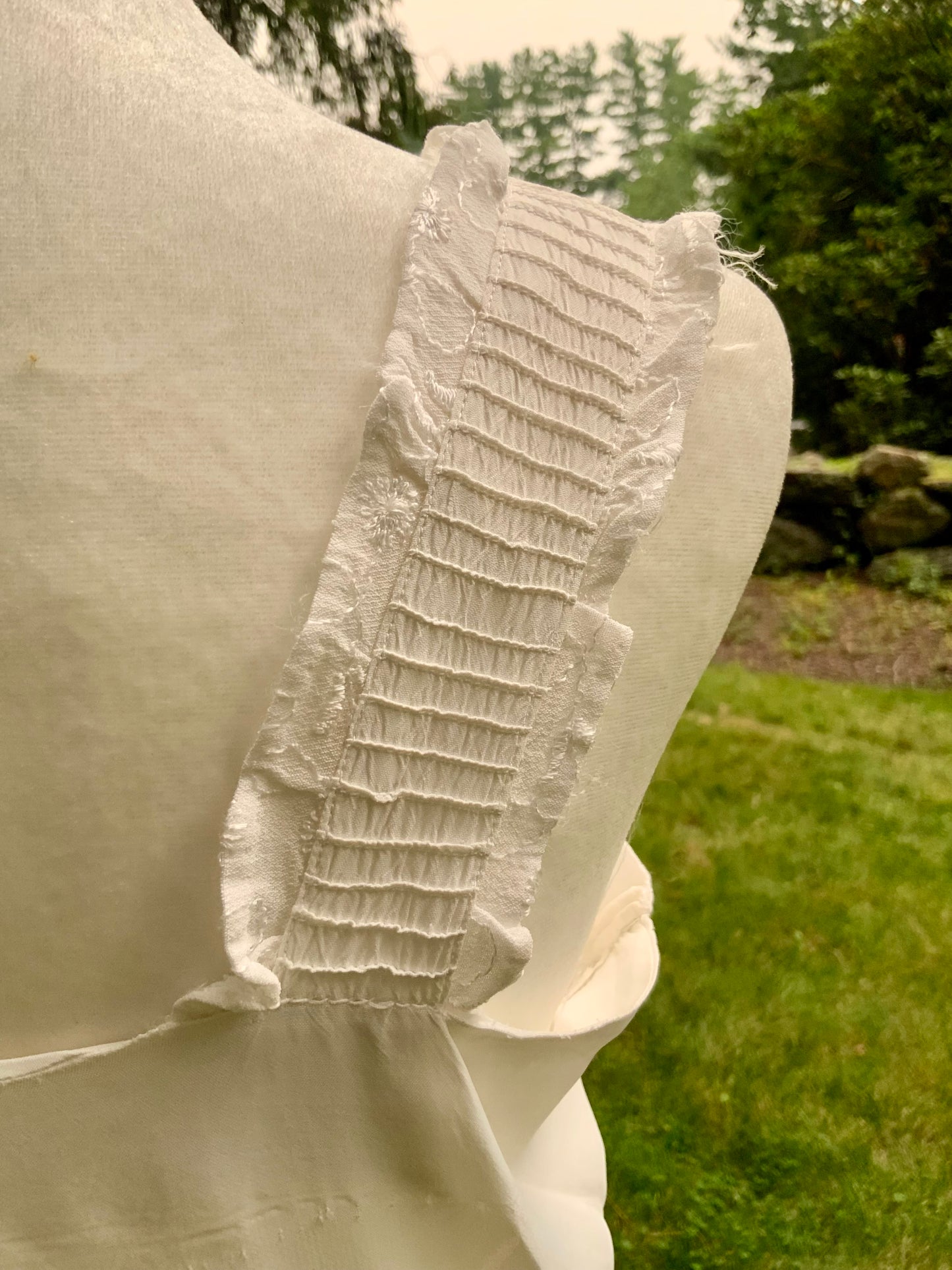 Antique Bridal Boudoir Dress | Late 1920s Silk Slip Dress | Art Deco Pintucks & Embroidered Lace
-40BI