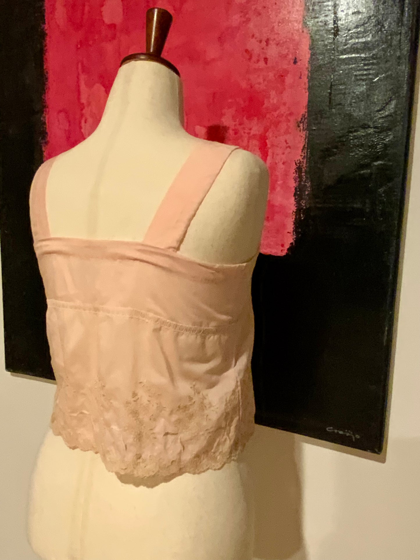 Edwardian Silk Camisole Corset Cover c.1905–1915 | Antique Embroidered Lingerie Top | Belle Époque Undergarment-ED48