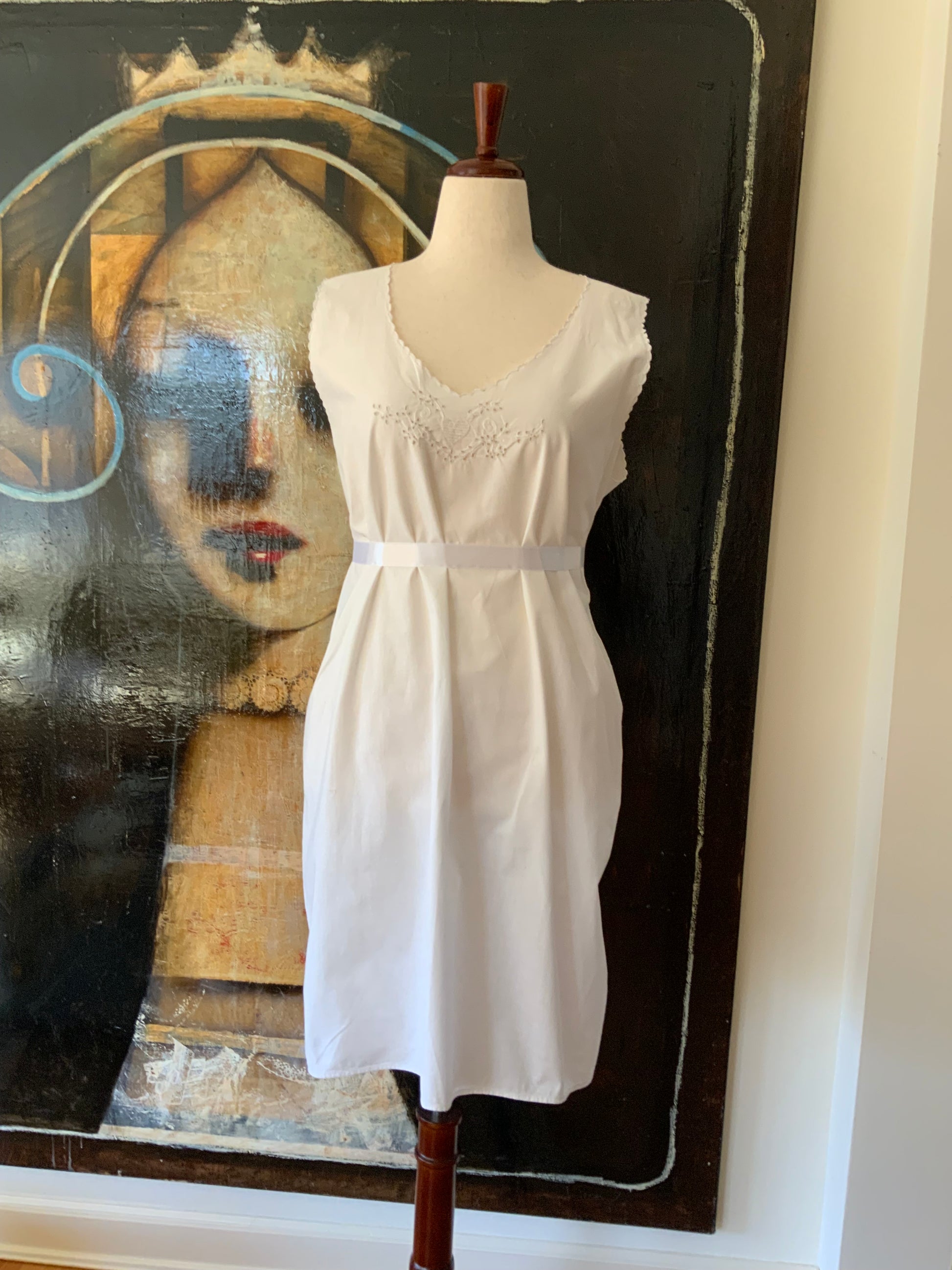 Edwardian Short Slip Dress /Nightgown - 1900s