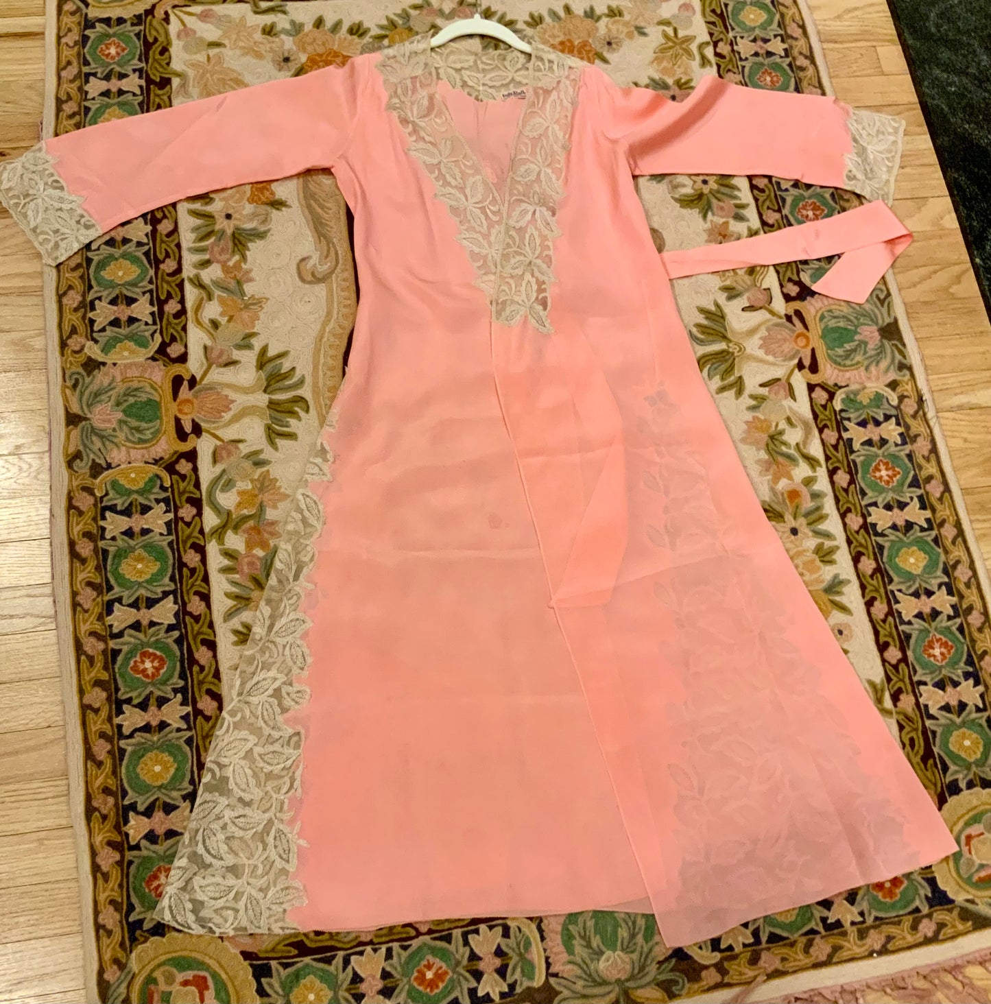 Silk Lace Robe - 50s - Luxury Lingerie-50BQ