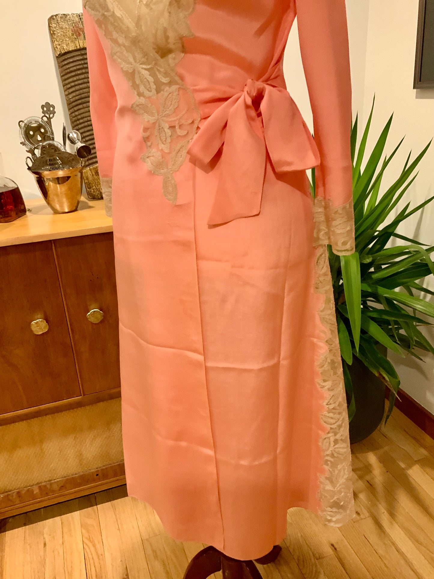 Silk Lace Robe - 50s - Luxury Lingerie-50BQ