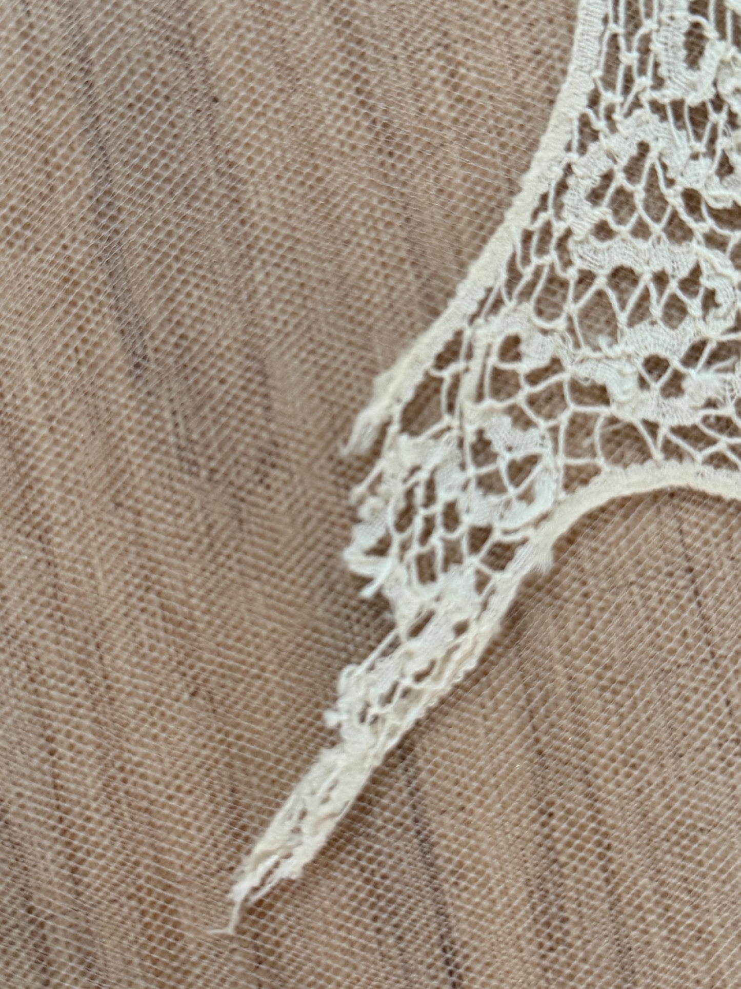 Antique Edwardian Bridal Lace Appliqués | Architectural “Eiffel Tower” Motifs | c. 1905–1915