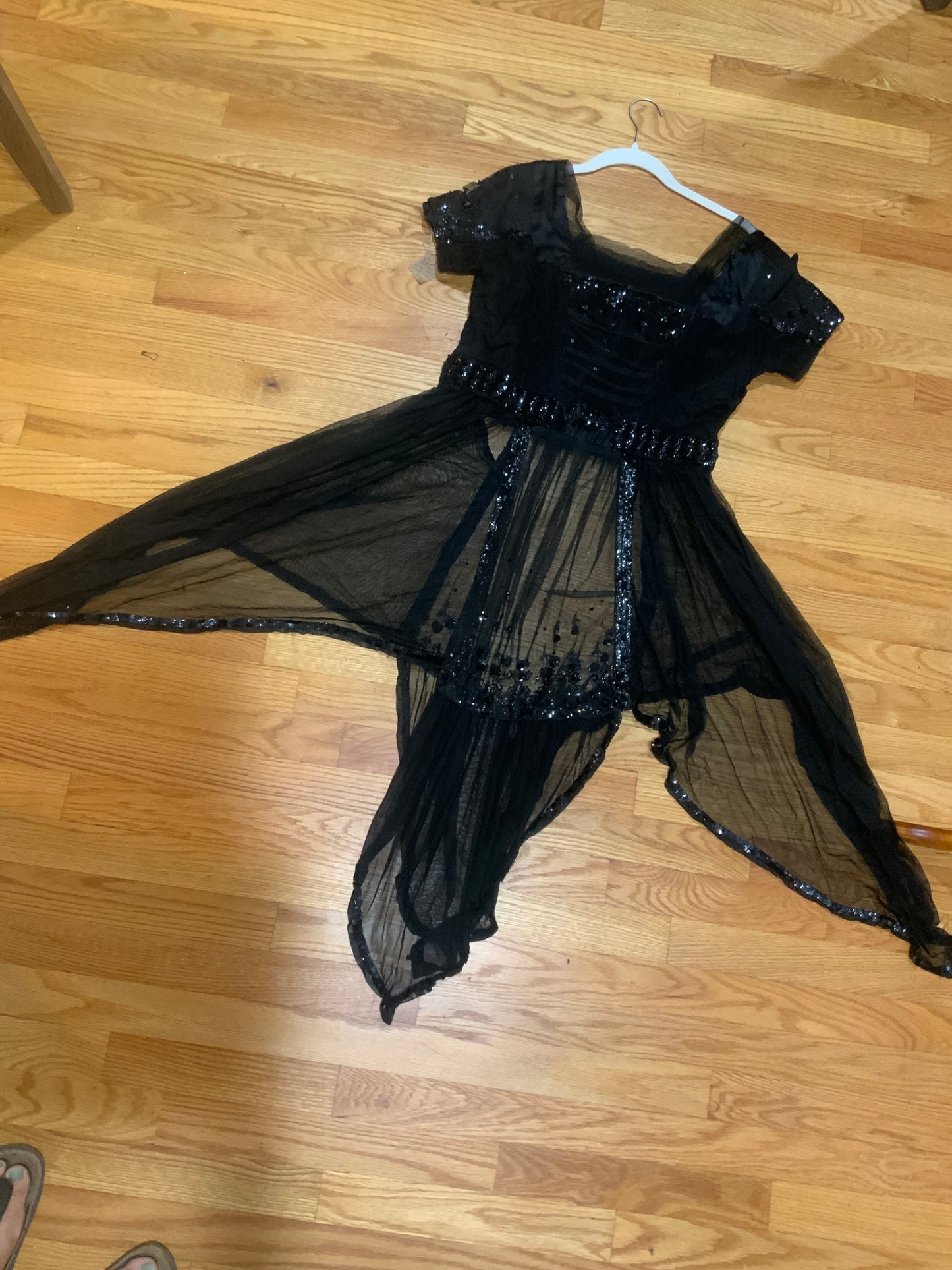 black sheer dress - 20s