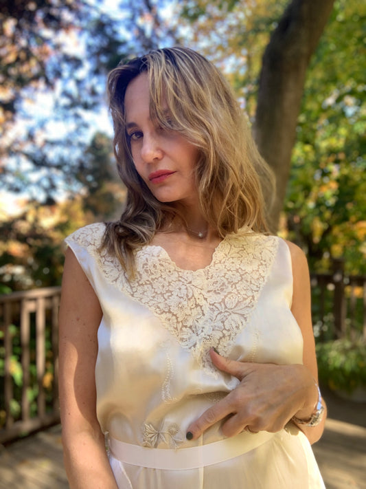 Pure Silk Nightgown / Slip Dress- 20s - 20R