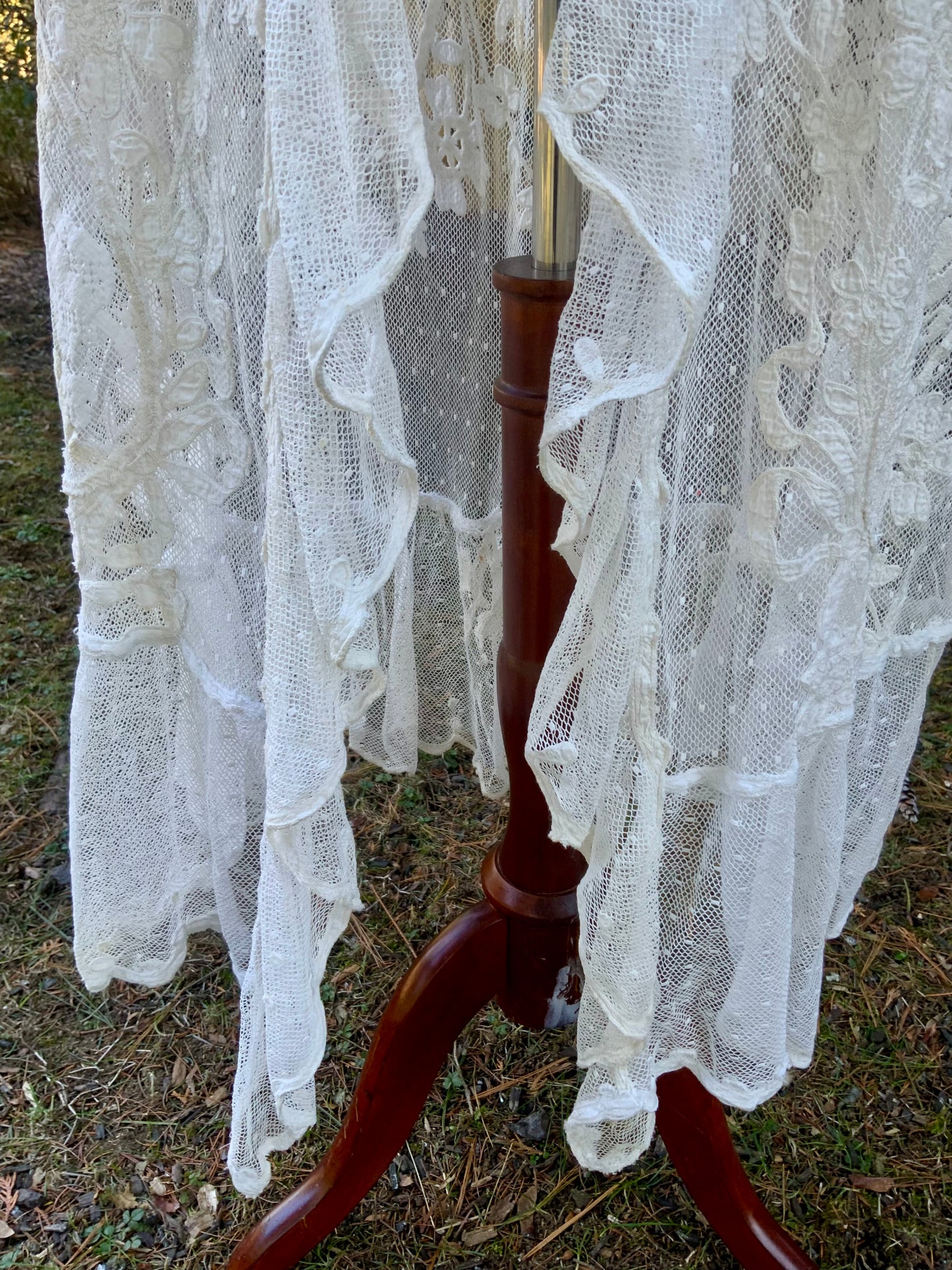 Museum-Quality Edwardian Lace Ceremonial Lingerie Tunic, Circa 1900–1910-ED30