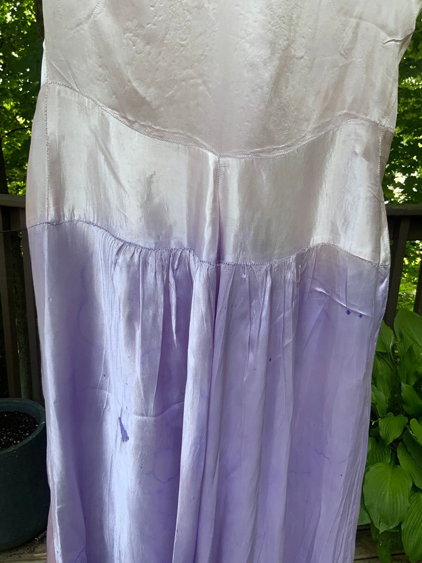 Hand Dyed Satin Nightgown- 50s