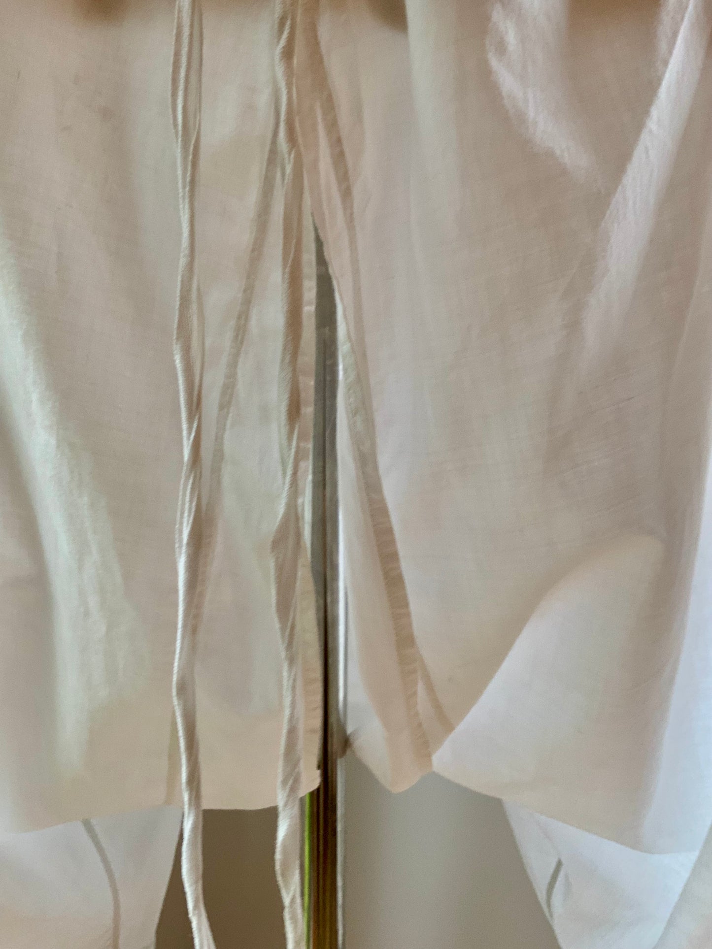 Authentic Edwardian White Cotton Split Drawers | Antique Lace Bloomers | Open Crotch Pantalettes | c.1905–1915-ED86