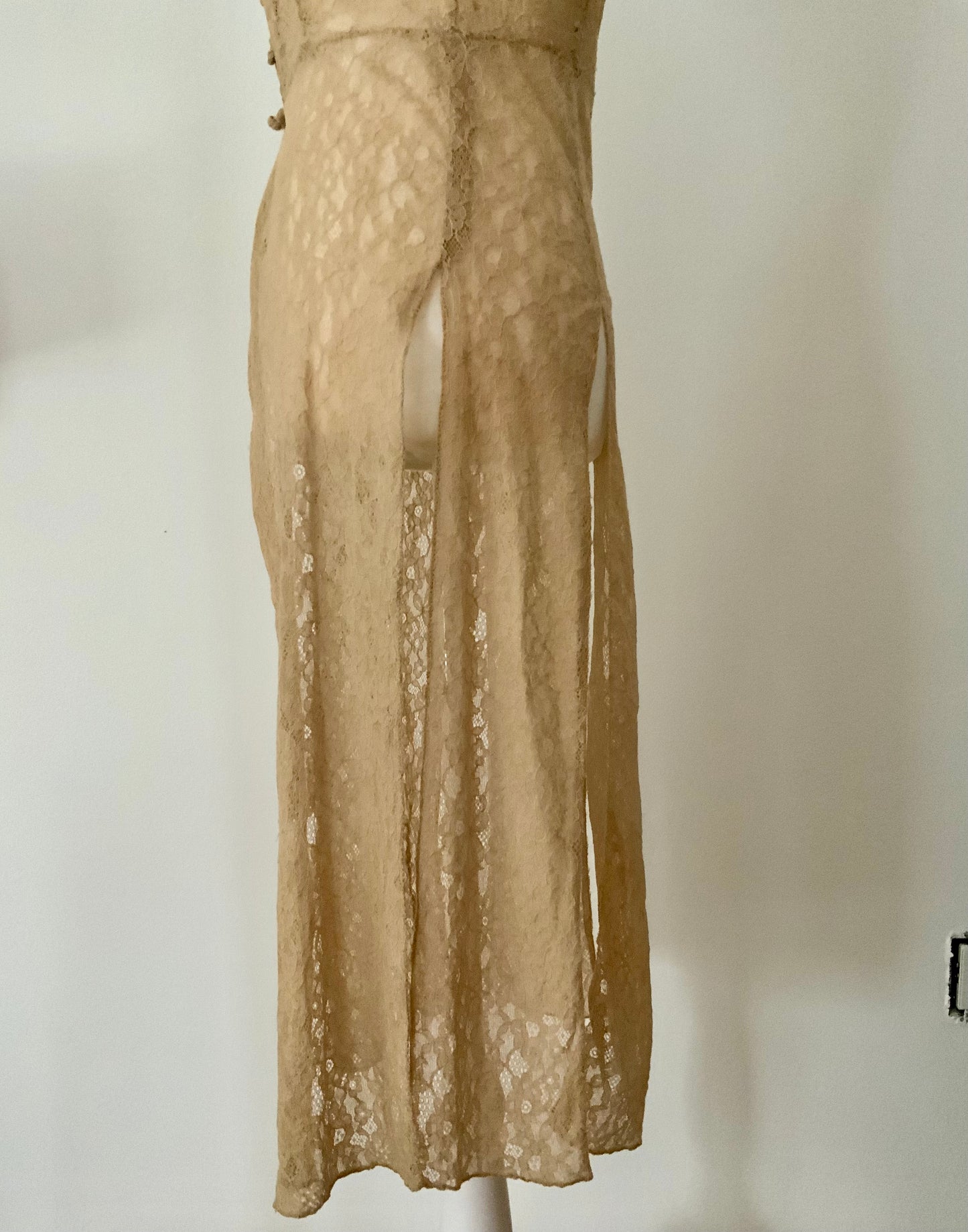 Edwardian Lace Lingerie Overdress with Five-Panel Skirt, c. 1905–1915 - ED46