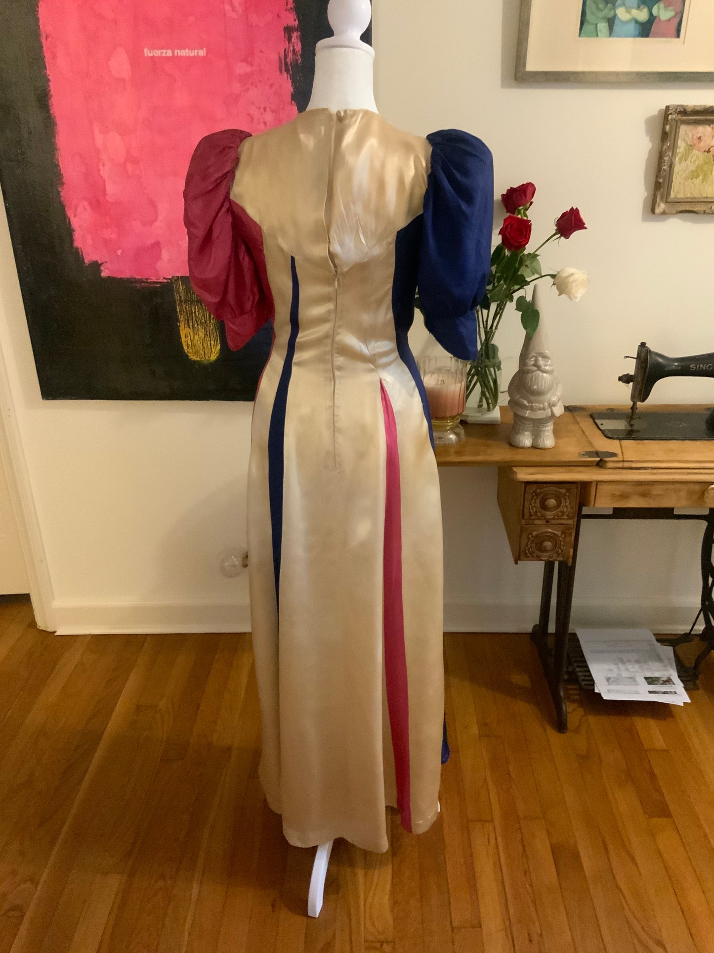 RARE Satin Evening Dress - 30s Early 40s - 30AG