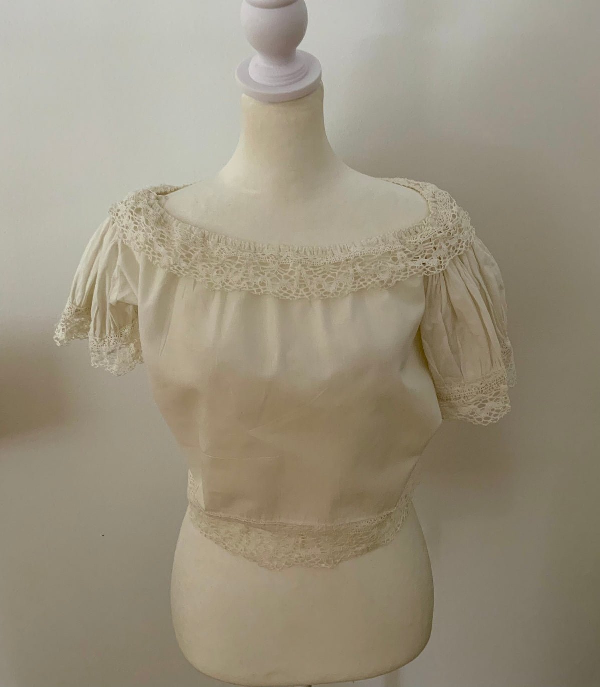 Edwardian Lace Camisole Blouse | Antique Sheer Lingerie Top – Lulu 
