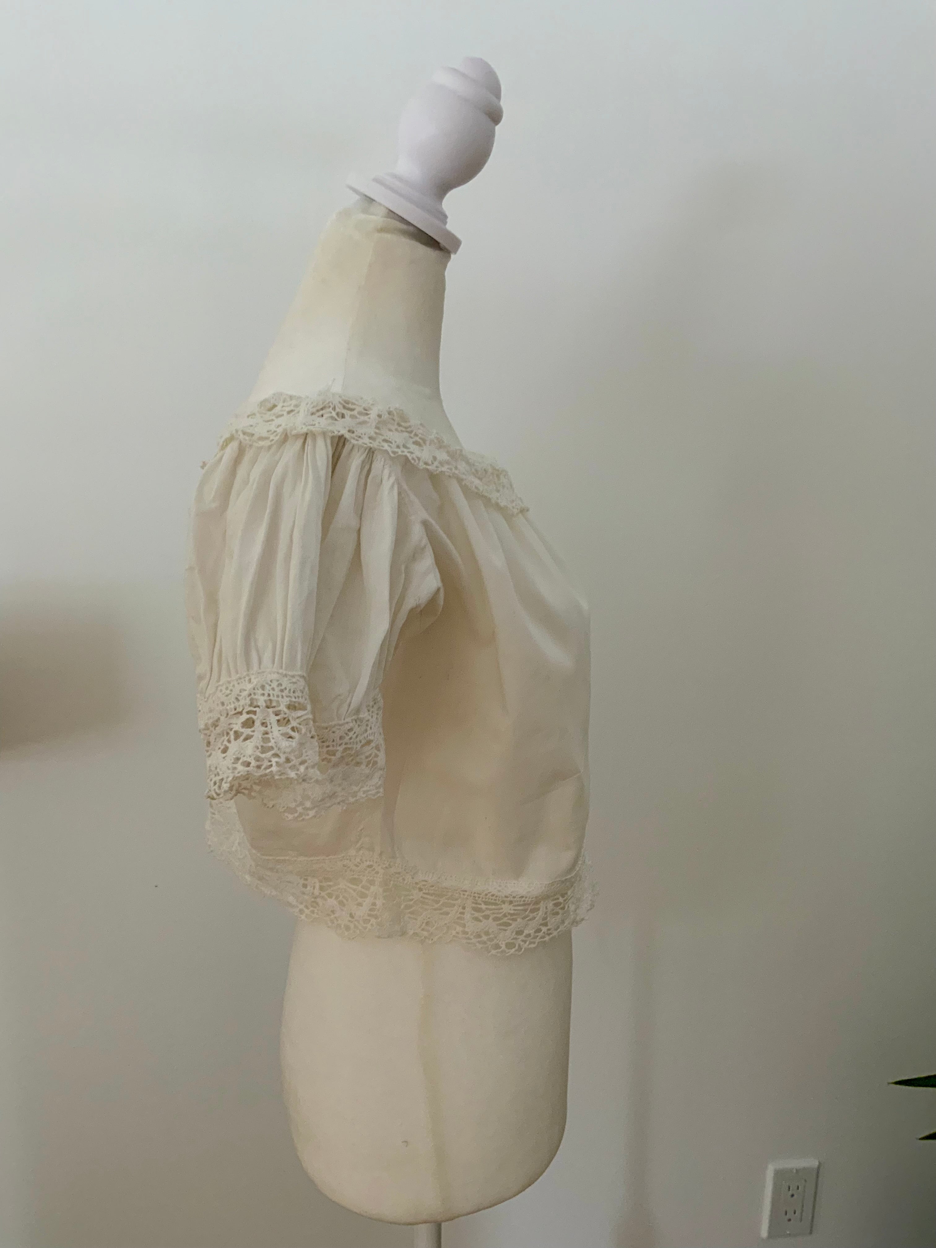 Edwardian Lace Camisole Blouse | Antique Sheer Lingerie Top – Lulu