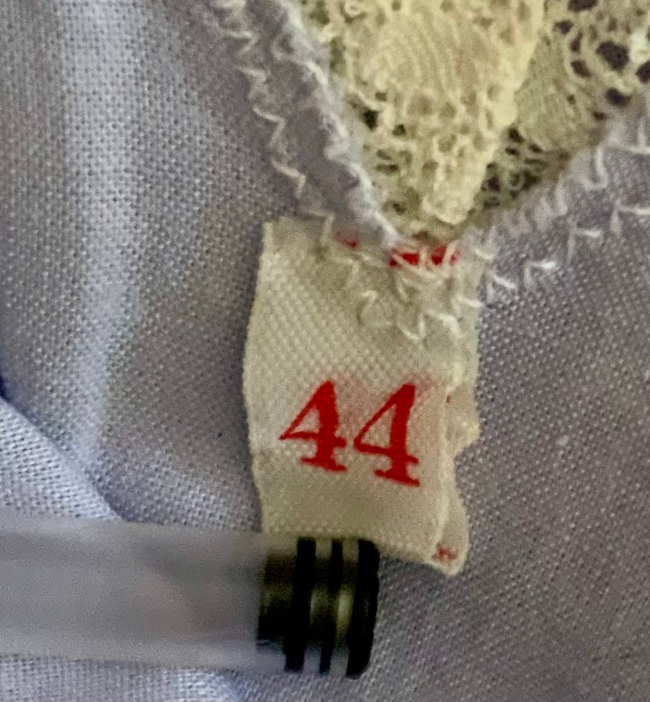 Late 1930s White Cotton Dotted Nightgown – Eyelet Slip Dress - 30AR