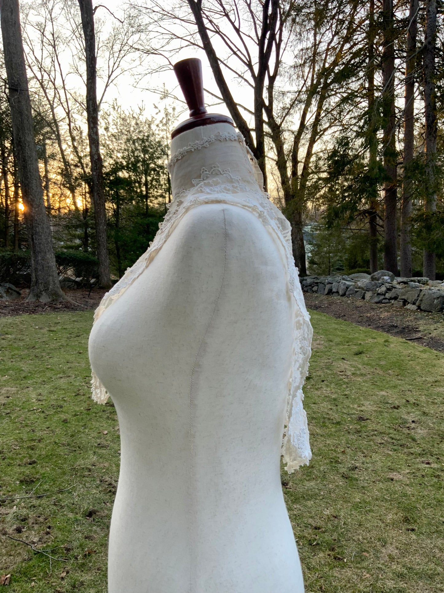 Edwardian Lace Bib Collar c.1905 –Antique Collar-ED70