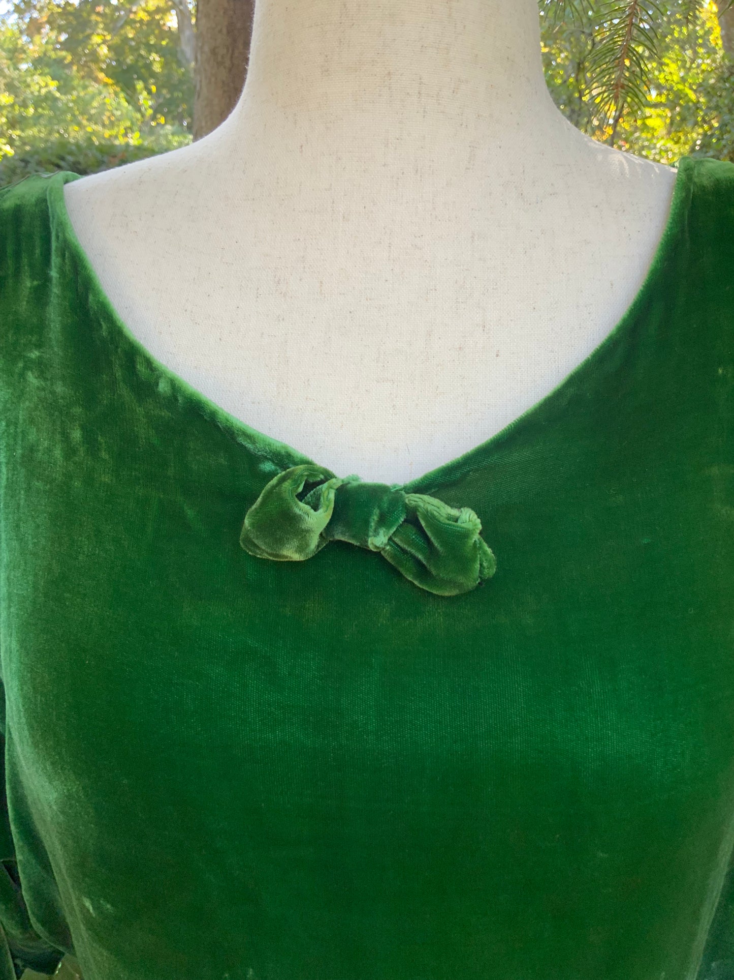 Green Velvet Evening Dress - Late 30s - 30AM