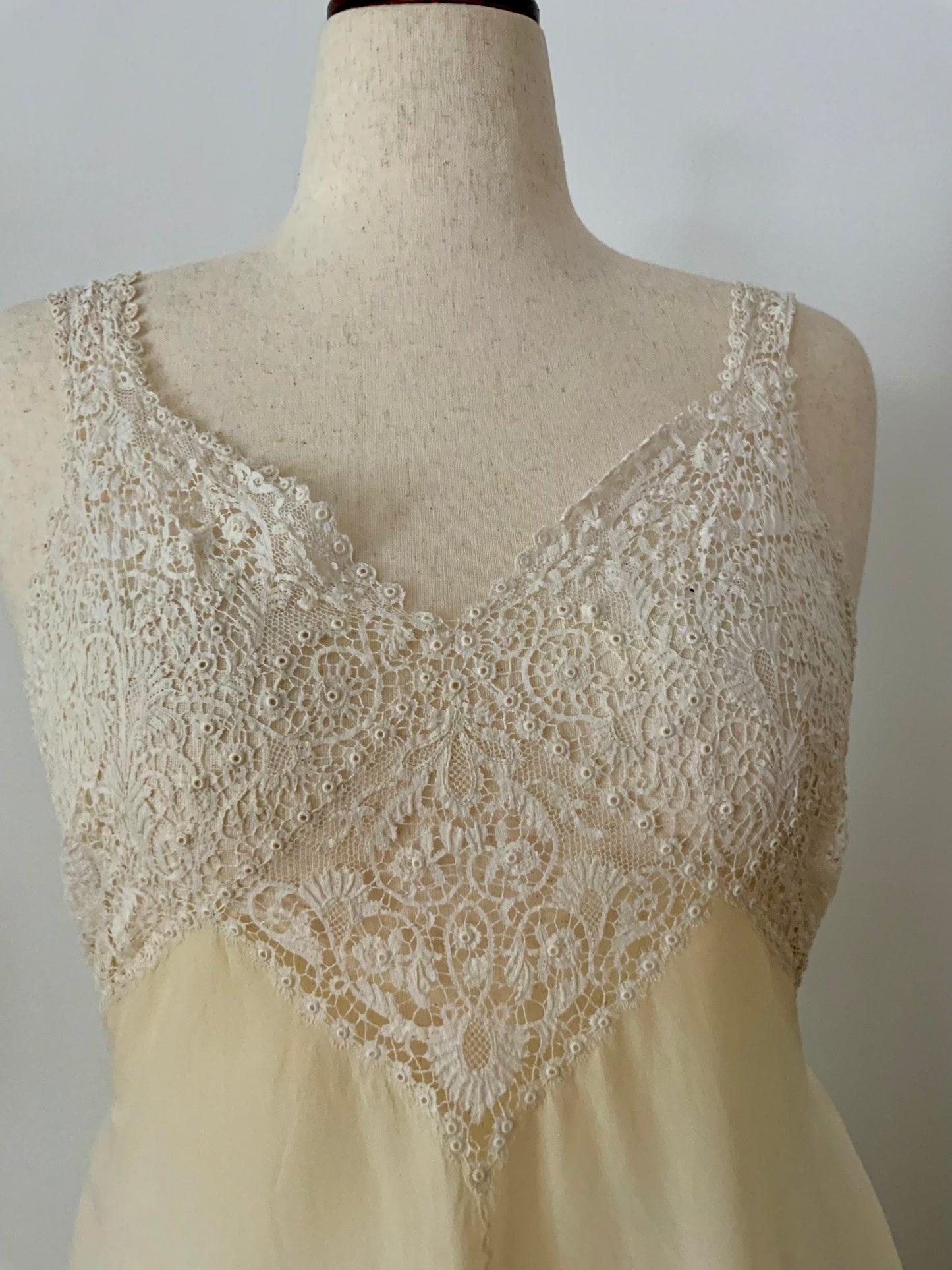 Vintage 1940s Bridal Silk Nightgown / Trousseau Gown / Honeymoon Negligee-40B5