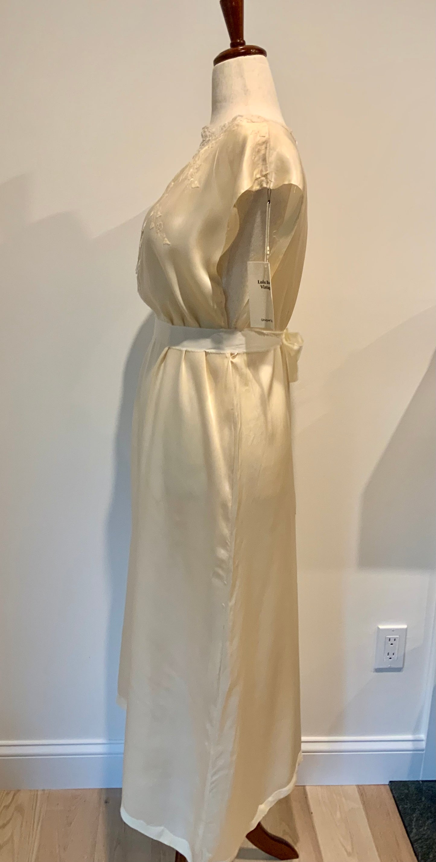 Iconic 1930s Champagne Pure Silk Nightgown | Reimagined Vintage Silk Dress-20ax