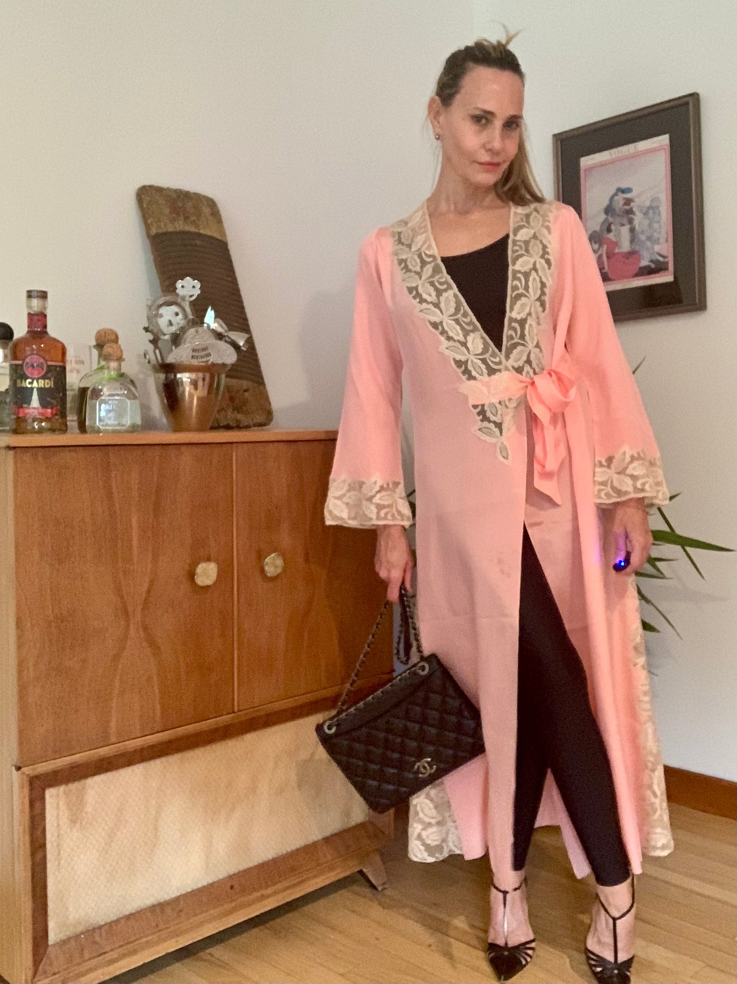 Silk Lace Robe - 50s - Luxury Lingerie-50BQ