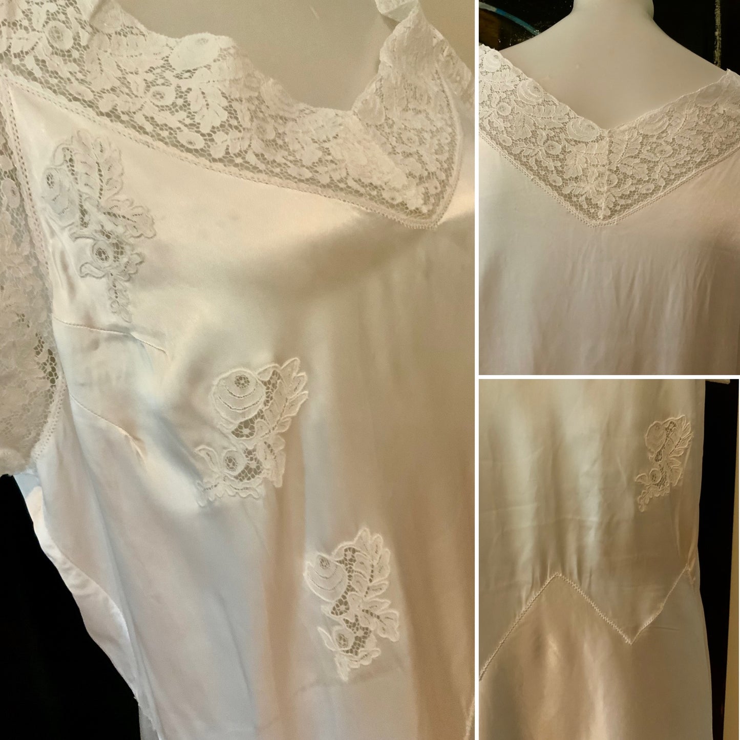 Bridal Nightgown Satin - 40s