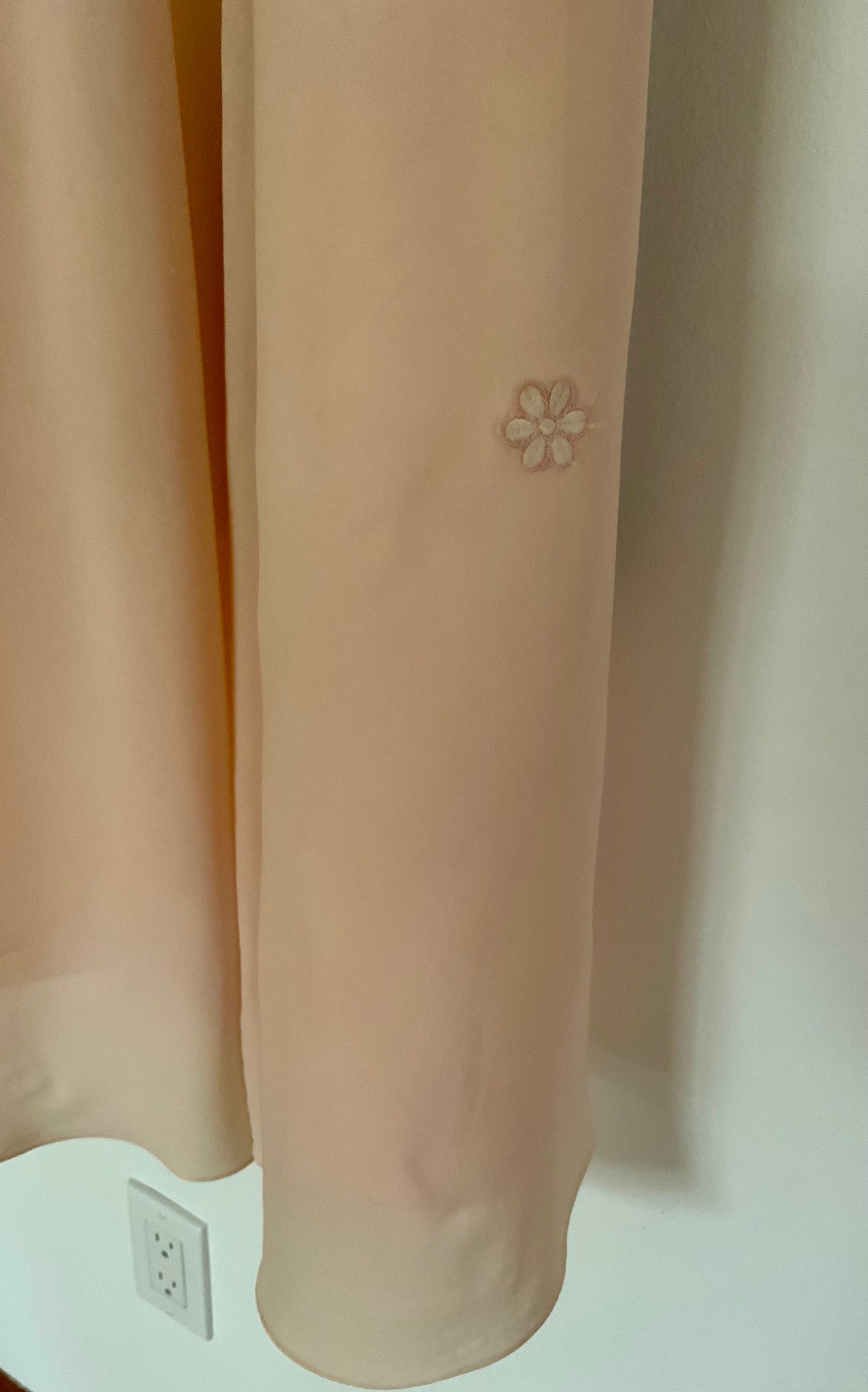 1930s Blush Rayon Nightgown – Art Deco Plissé, Embroidery & Lace - 30AY