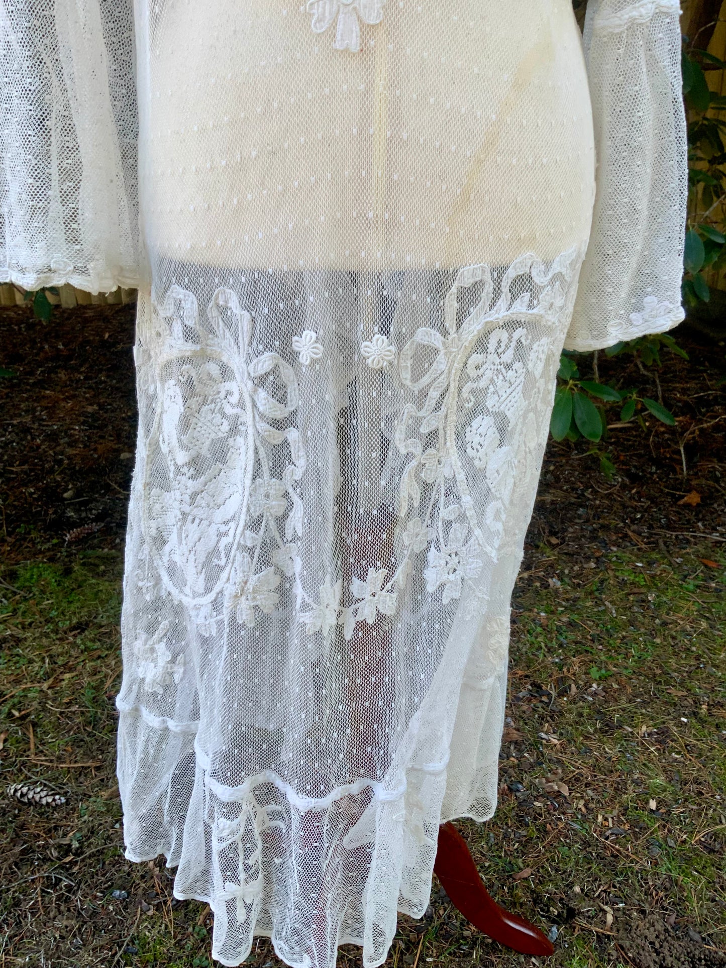Museum-Quality Edwardian Lace Ceremonial Lingerie Tunic, Circa 1900–1910-ED30