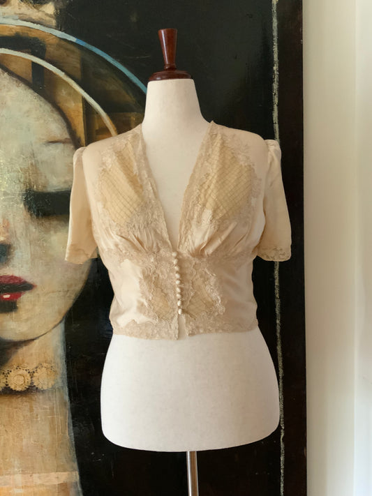 Silk Bed Jacket - 50s