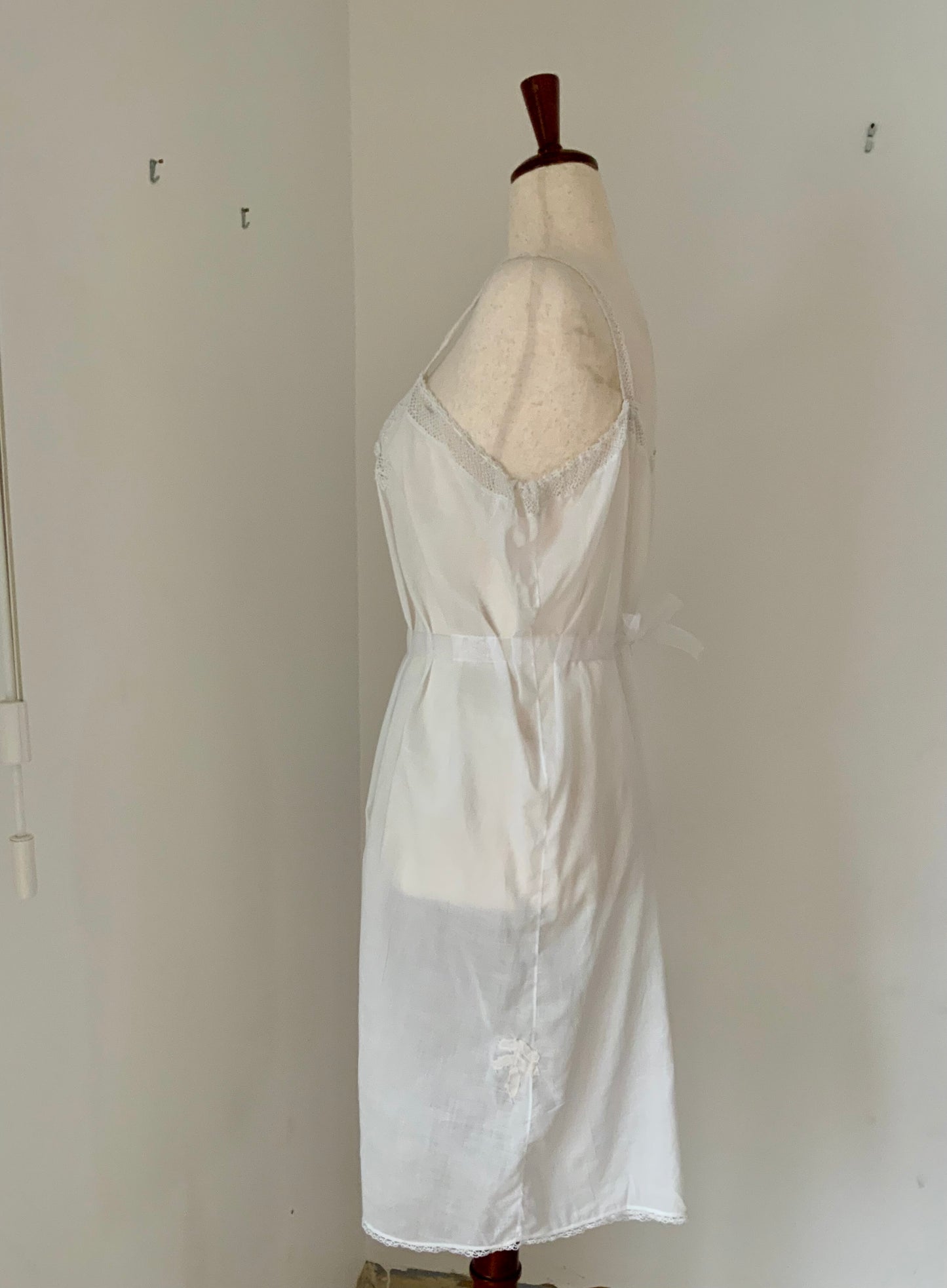 Edwardian White Cotton Teddy | 1910s Crochet Lace Step-In Chemise | Antique  Lingerie-ED54