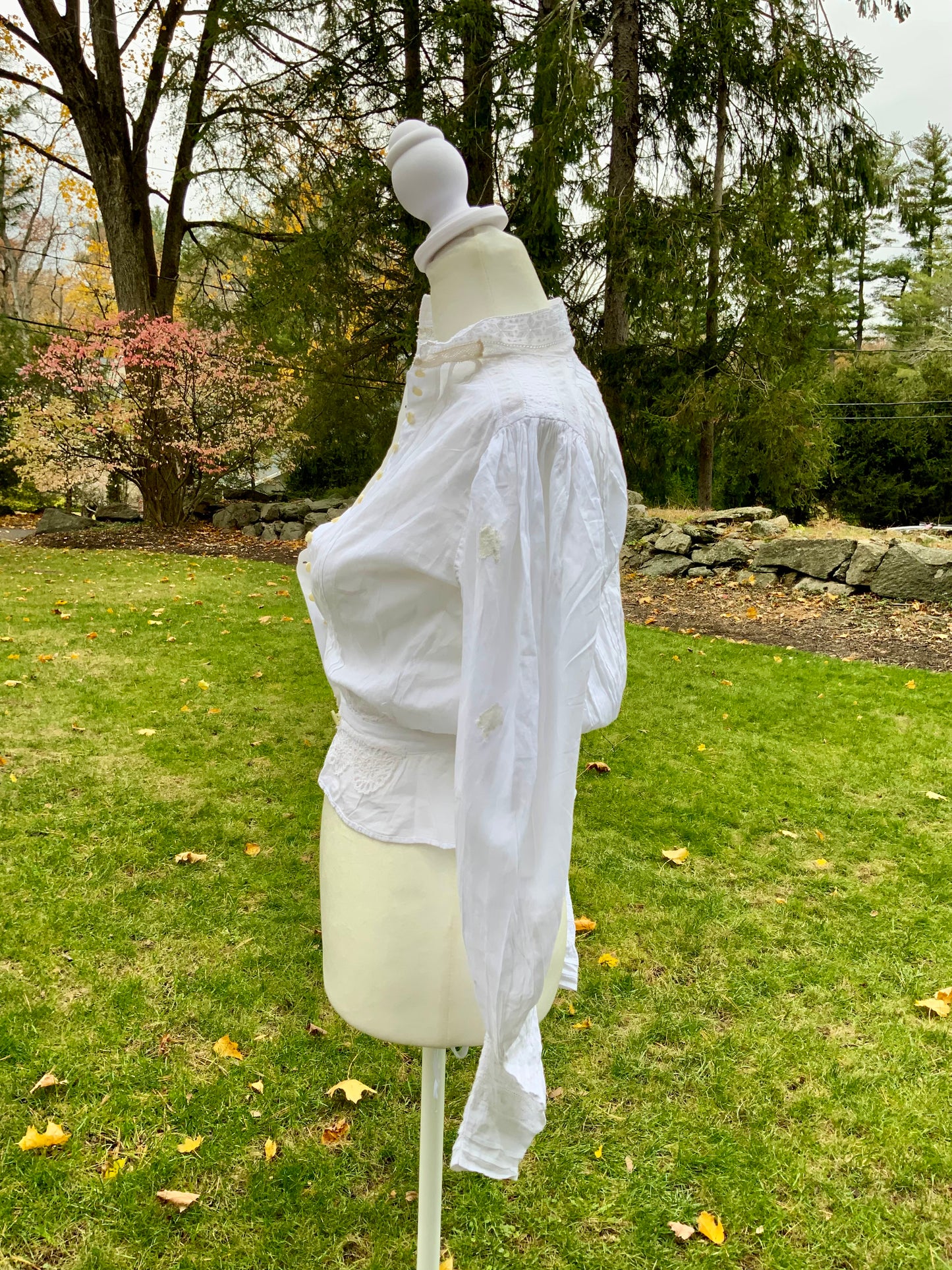 Edwardian White Cotton & Lace Shirtwaist (1905–1912) |ED34
