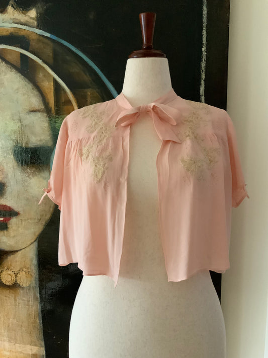 Silk Bed Jacket - 40s