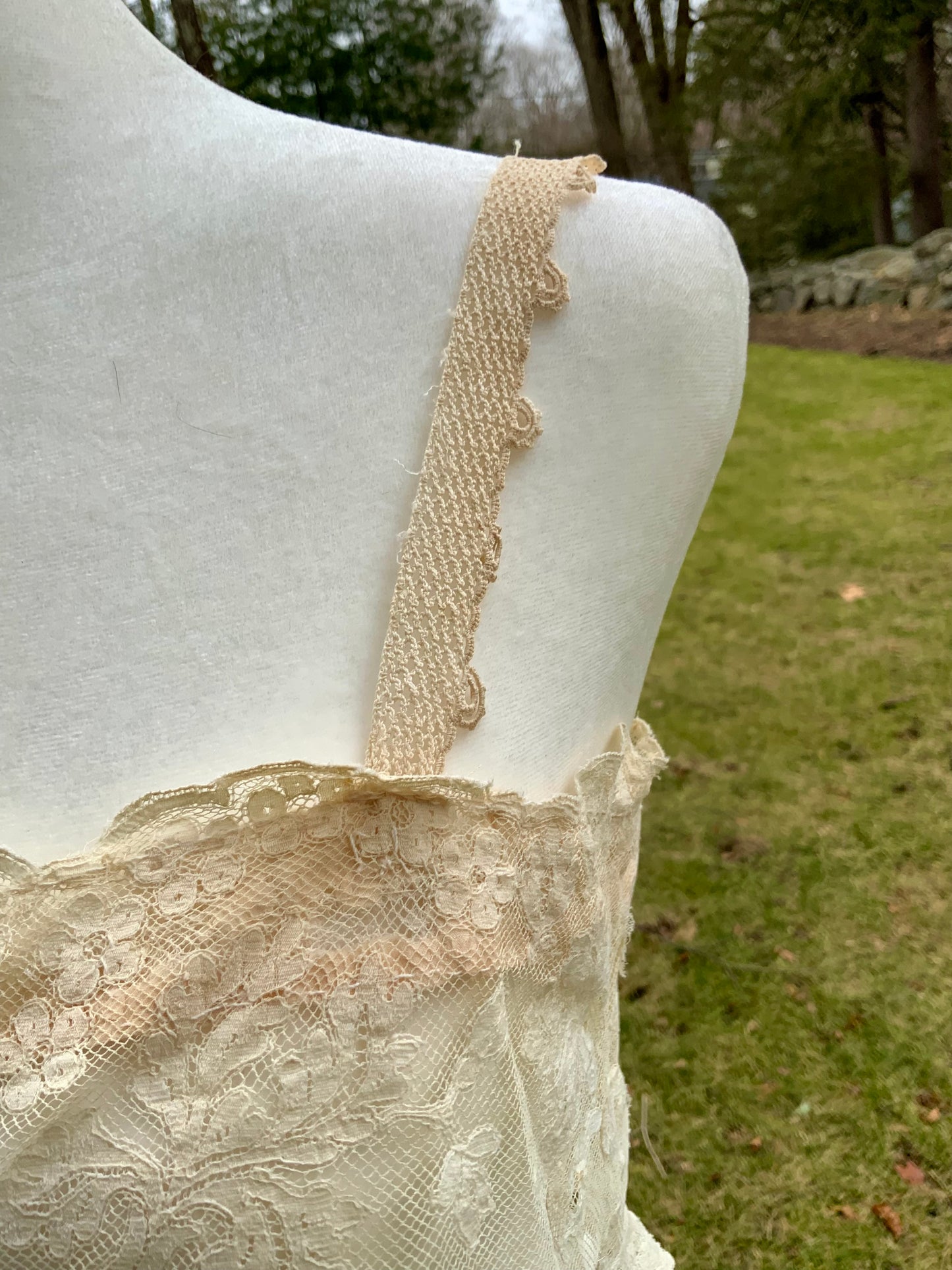 Upcycled Antique Tulle Lace Bralette - 1910