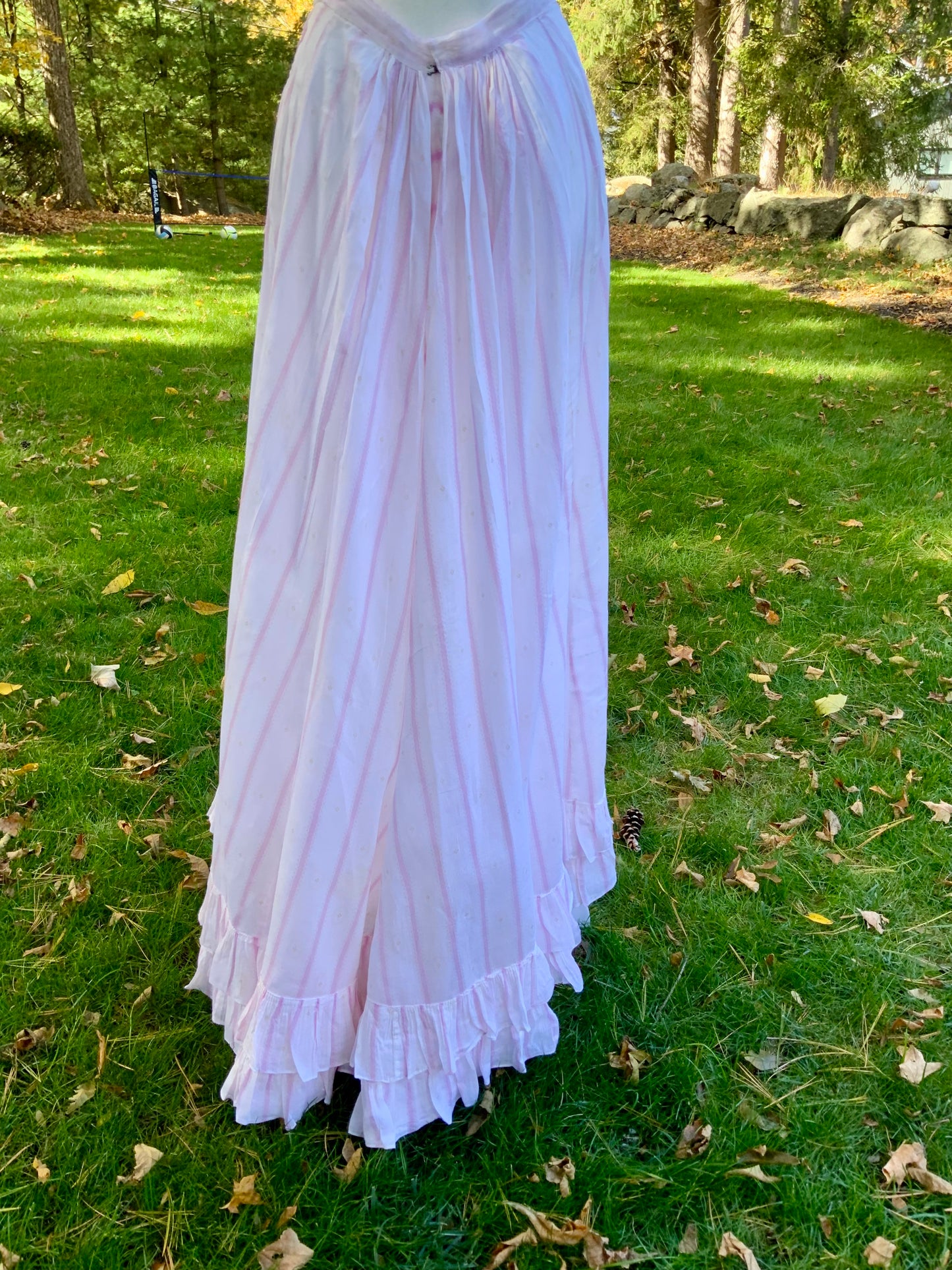 Cotton Pink Stripped Petticoat - 1895/1910 - ED23