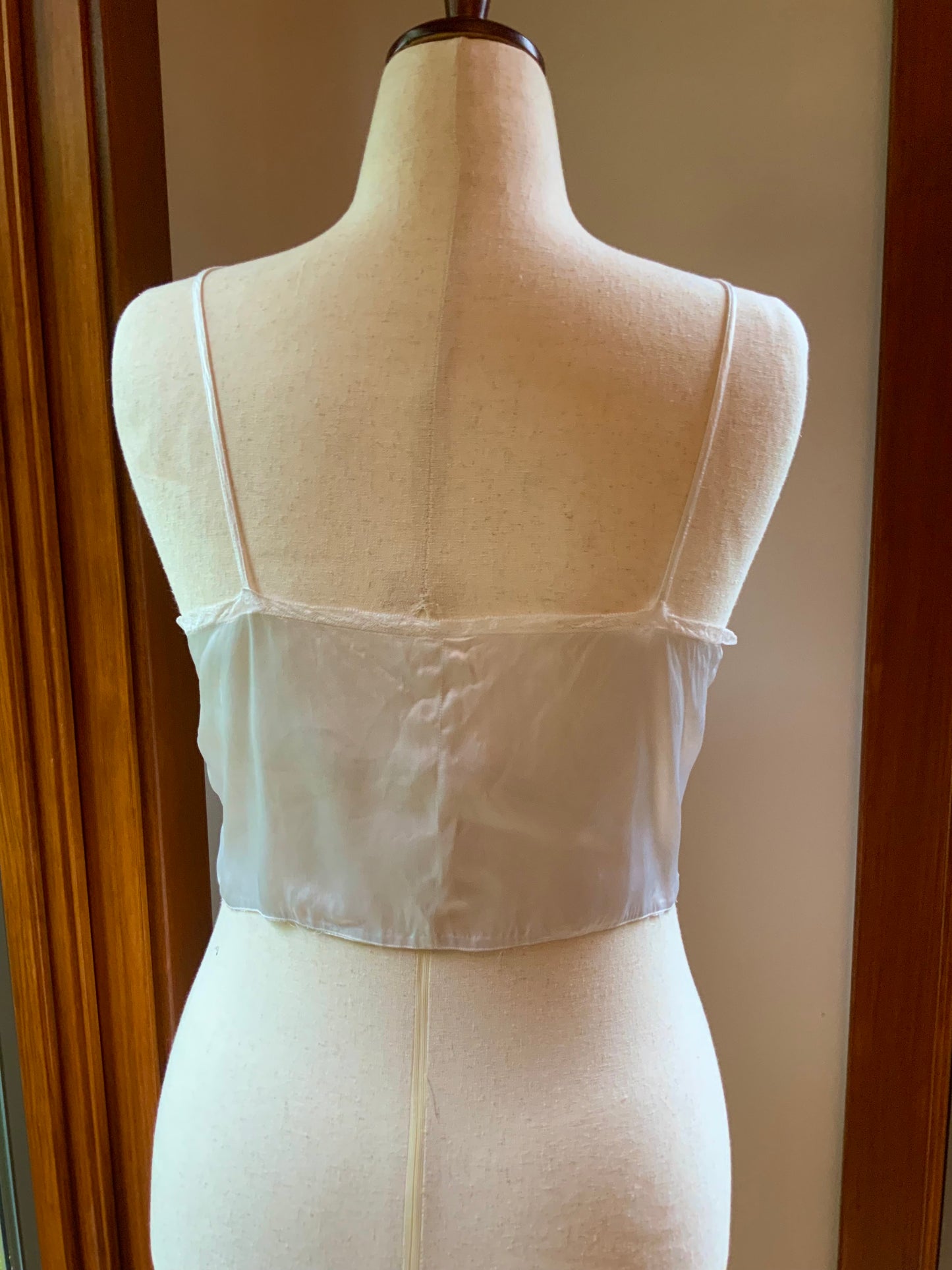1930s Camisole Top | Reimagined Vintage Slip | Ivory Cropped Lingerie Cami-30DF
