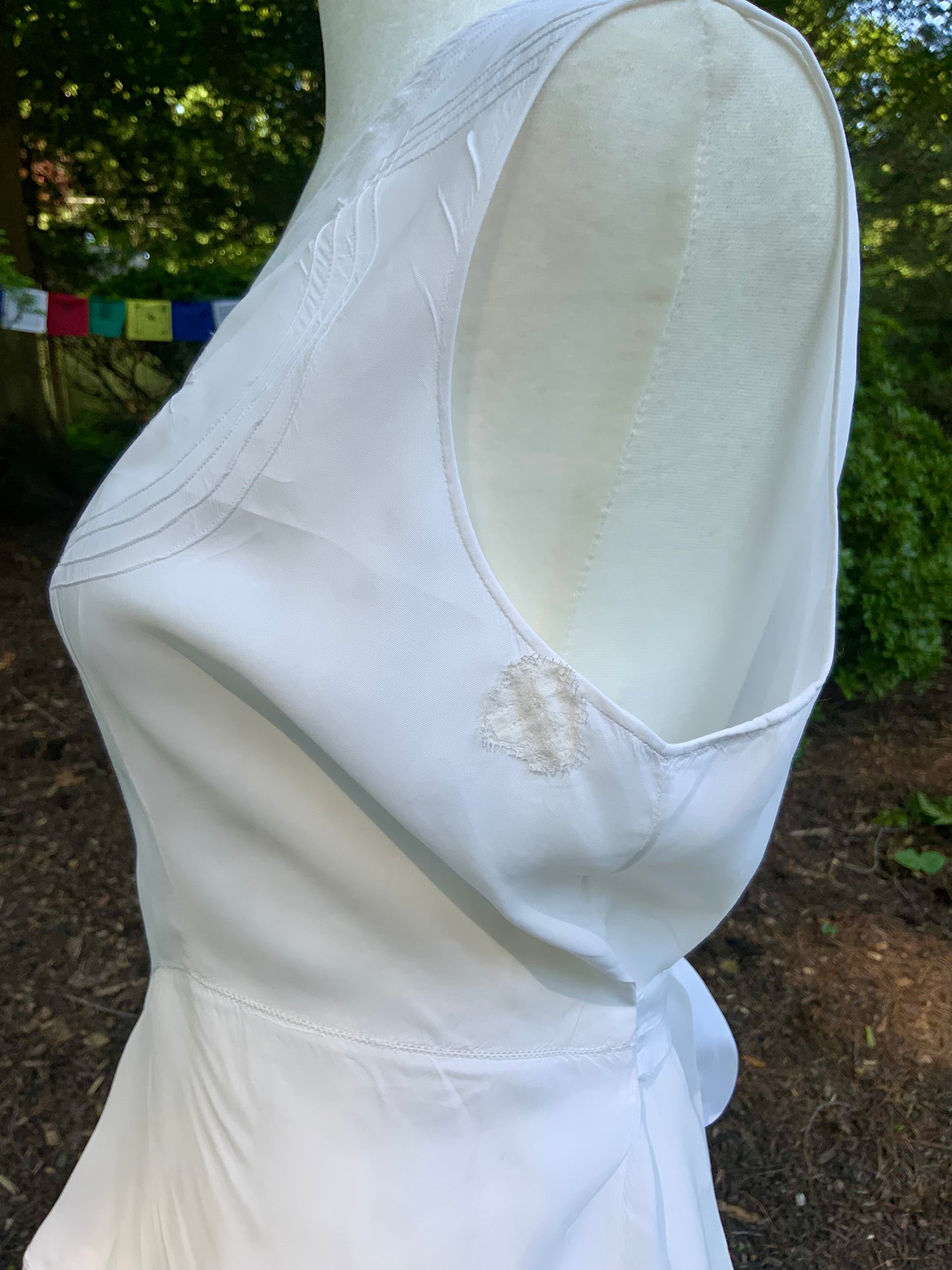 1930s Art Deco Embroidered Wrap Top | Reimagined from an Antique Nightgown-30DL