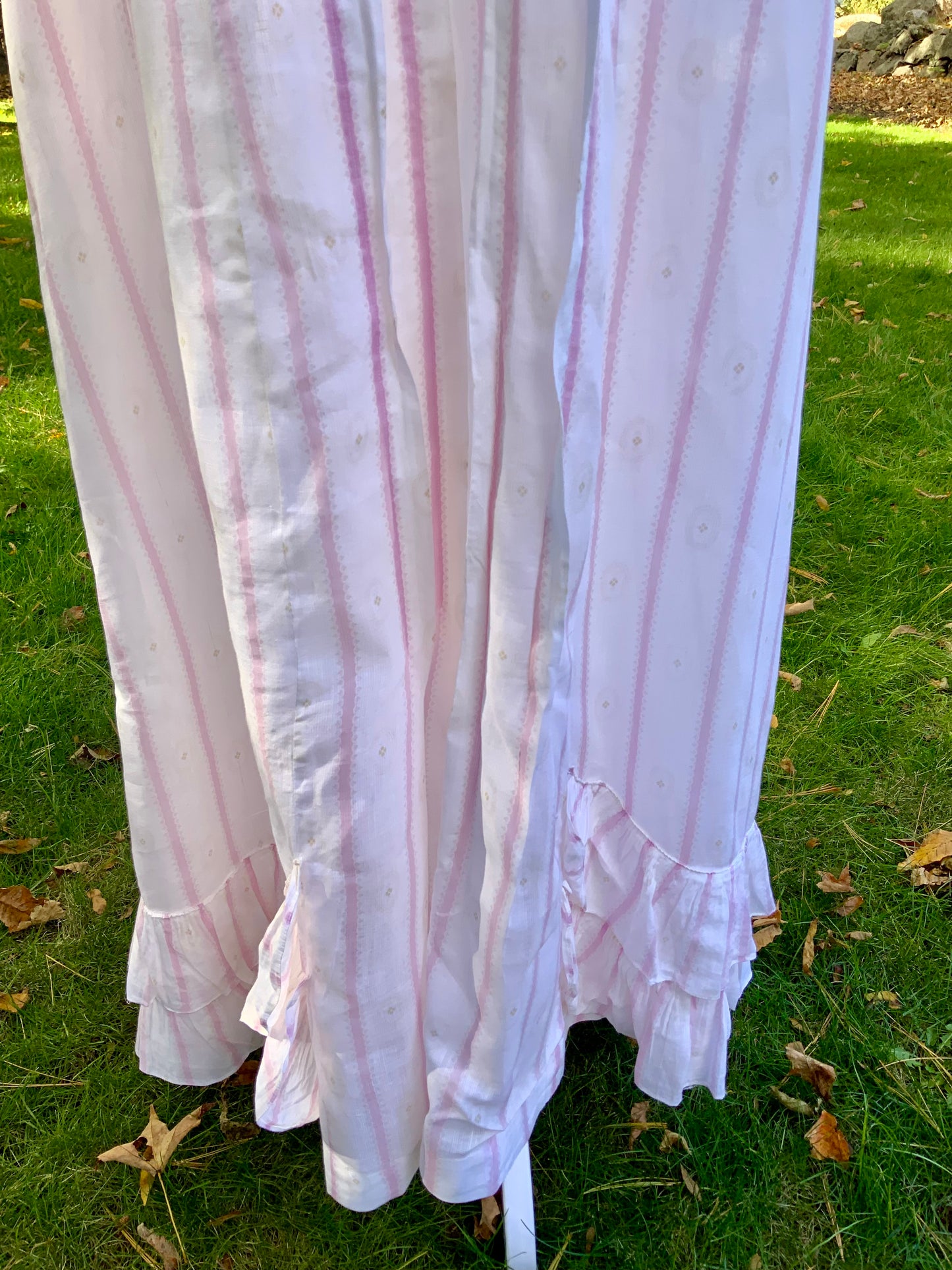 Cotton Pink Stripped Petticoat - 1895/1910 - ED23