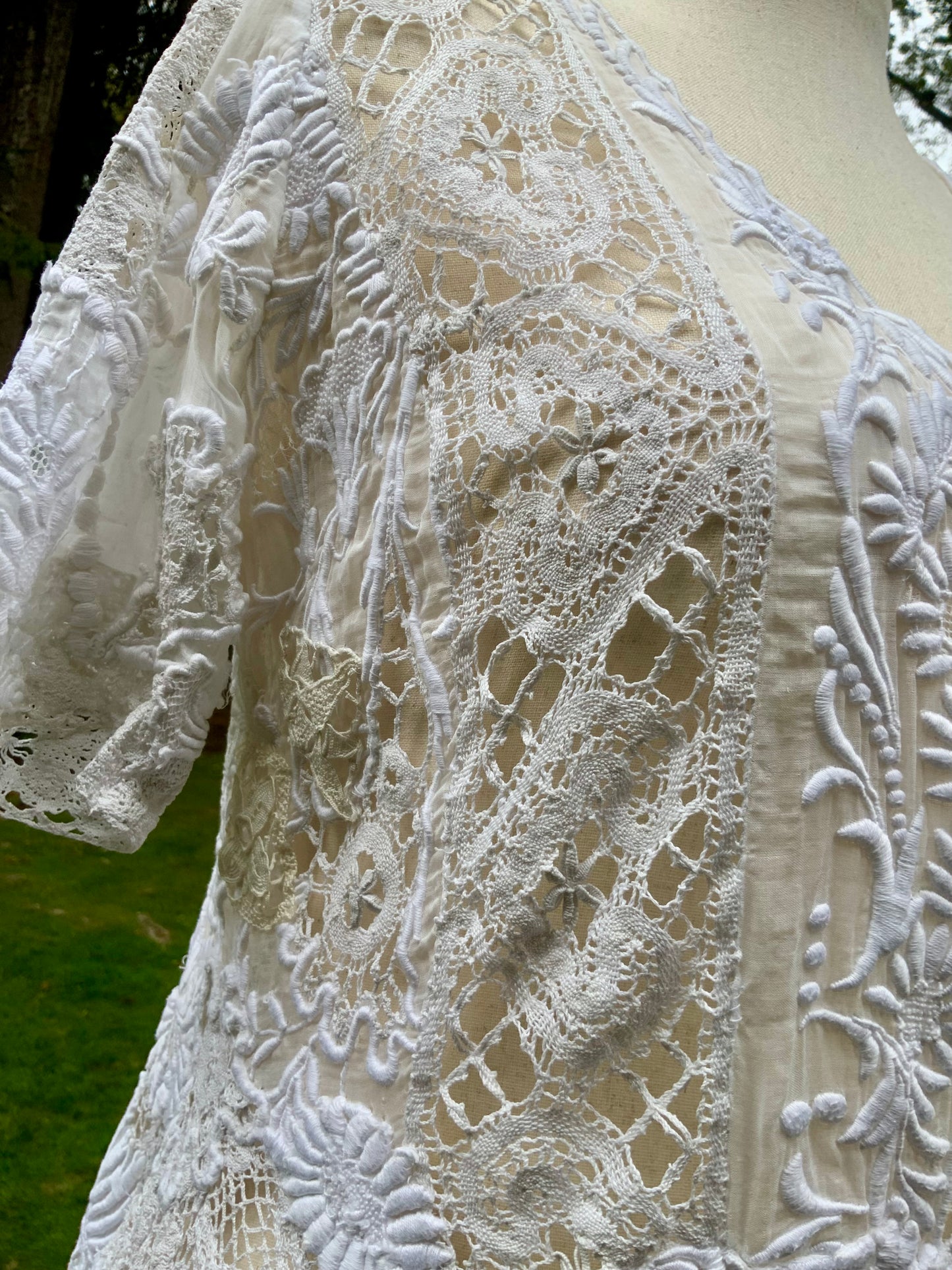 Edwardian Hand-Restored Antique Lace Dress | Circa 1905–1915 | One-of-a-Kind Wearable Art - ED20