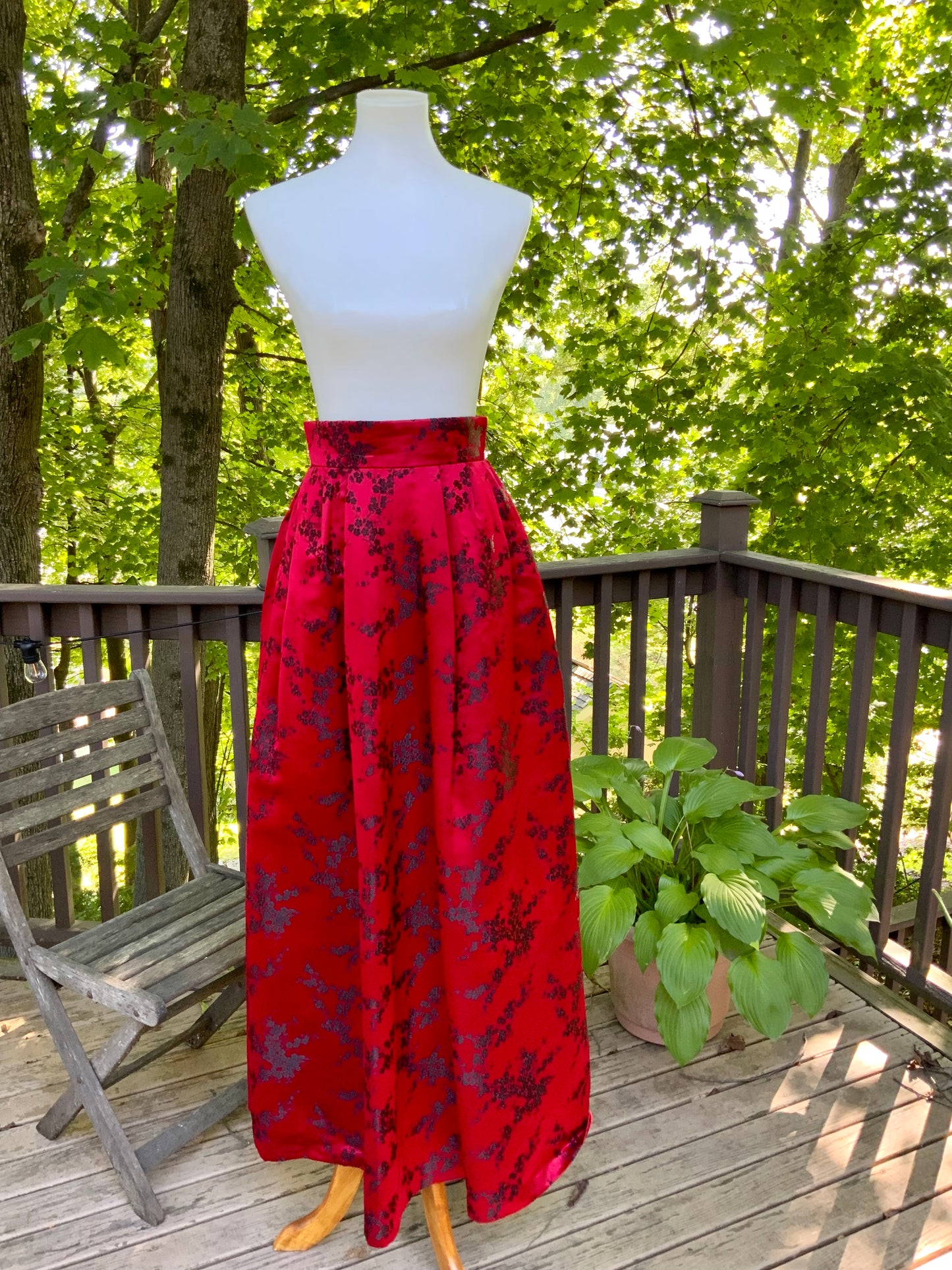 Evening Floral Maxi Skirt - 50s